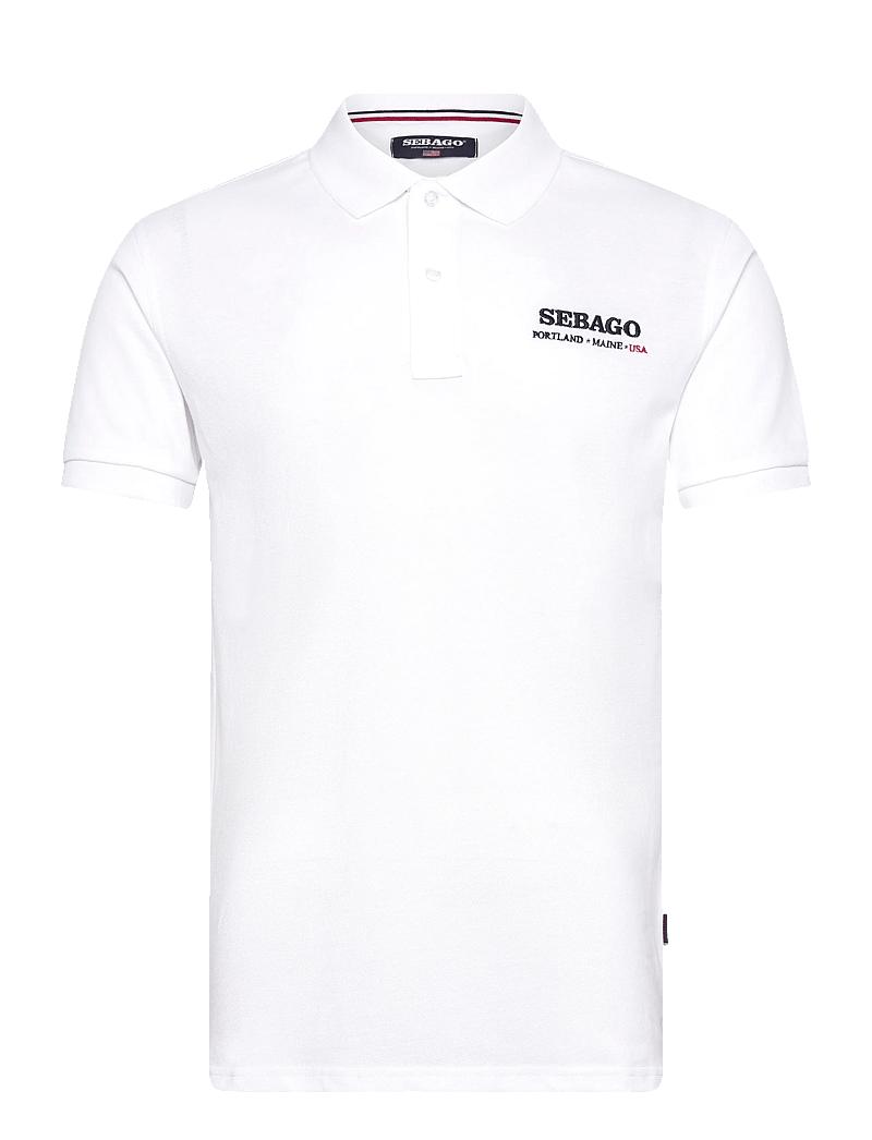 Sebago - Authentic Logo Pique - kortärmade pikéer - white - 0