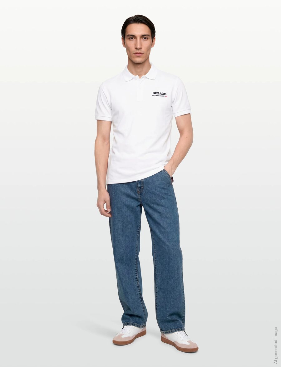 Sebago - Authentic Logo Pique - kurzärmelig - white - 0