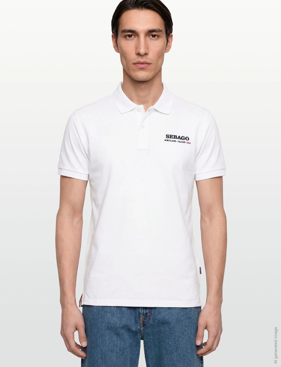 Sebago - Authentic Logo Pique - kurzärmelig - white - 3