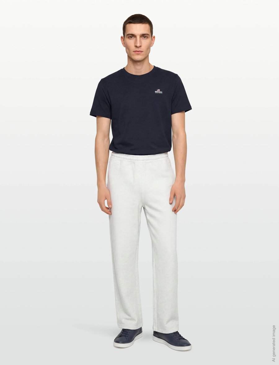 Sebago - Noah Logo Tee - kurzärmelige t-shirts - navy - 0