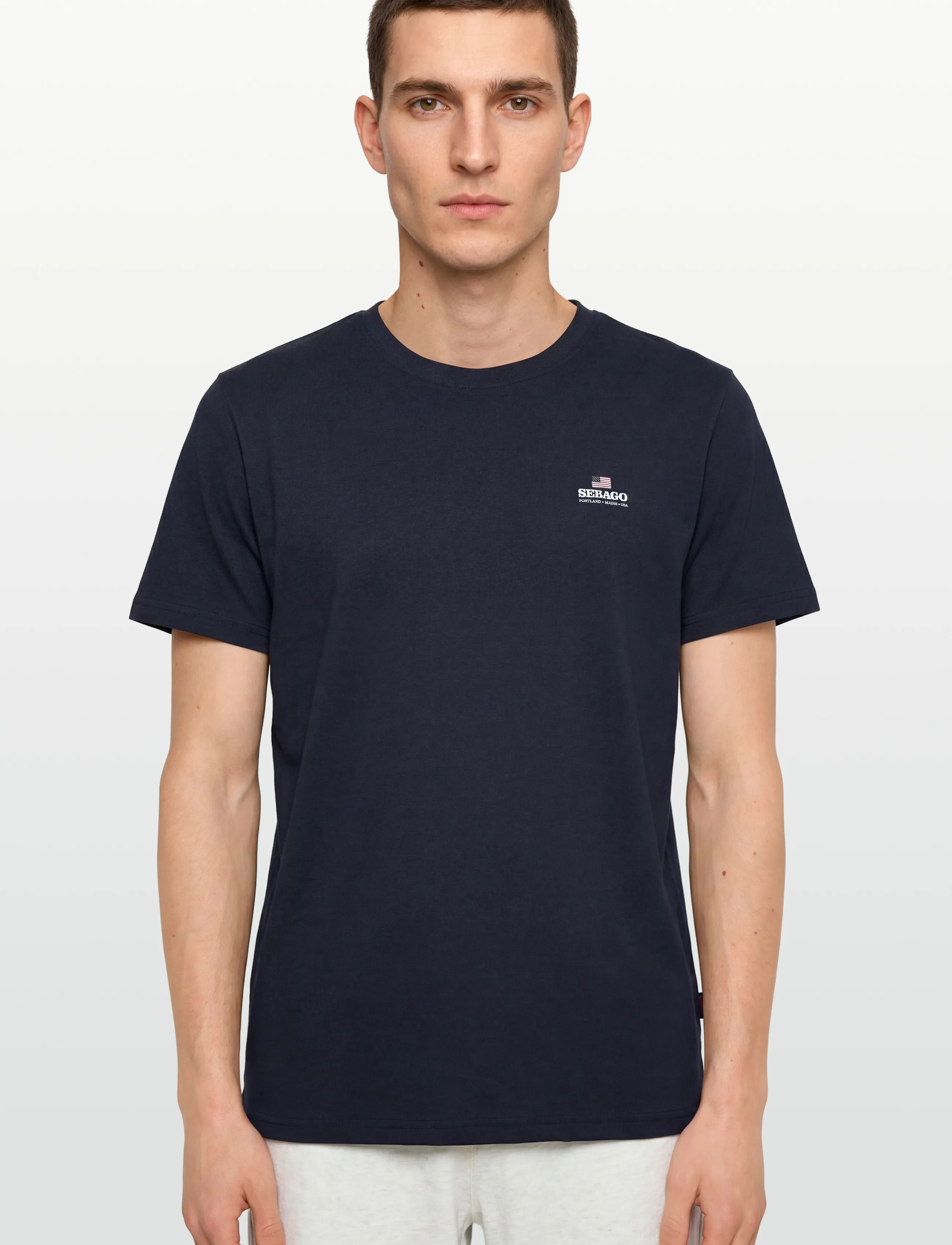 Sebago - Noah Logo Tee - kortärmade t-shirts - navy - 3
