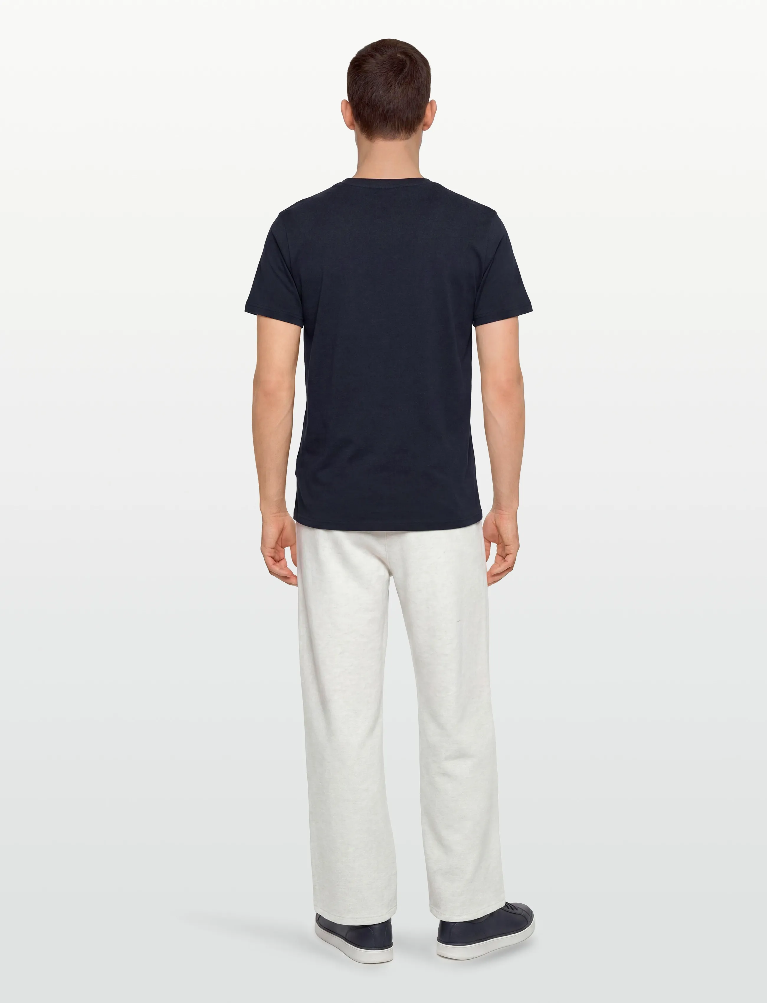 Sebago - Noah Logo Tee - kortärmade t-shirts - navy - 4