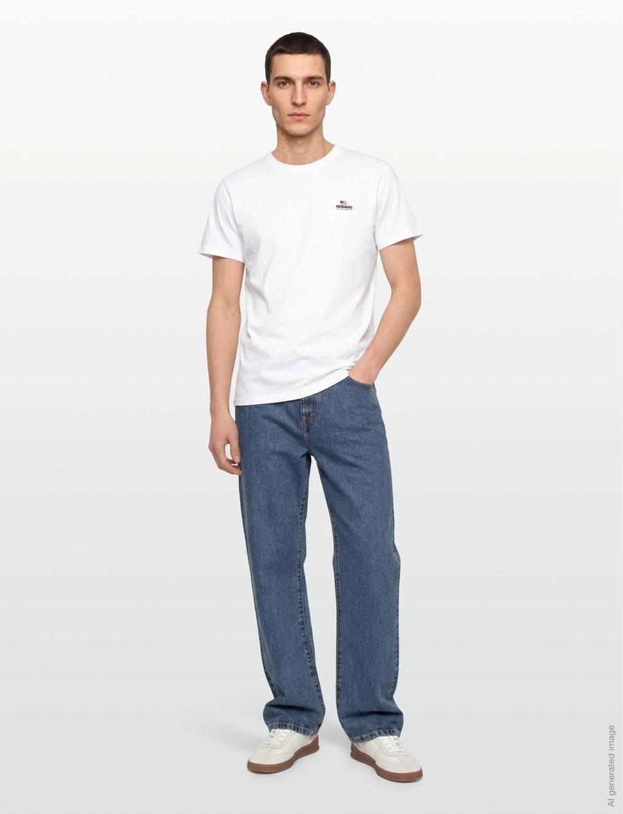 Sebago - Noah Logo Tee - kurzärmelige t-shirts - white - 0