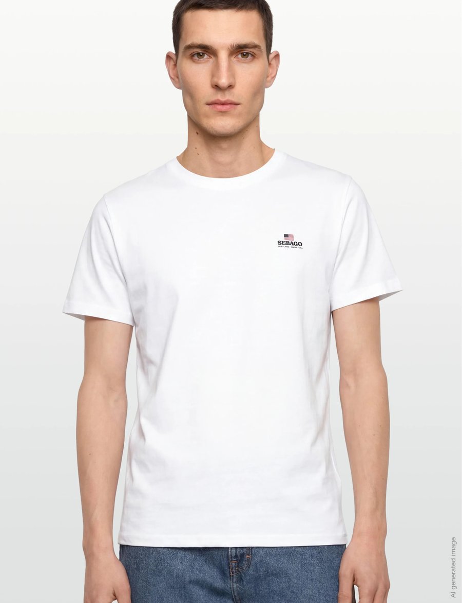 Sebago - Noah Logo Tee - kurzärmelige t-shirts - white - 3
