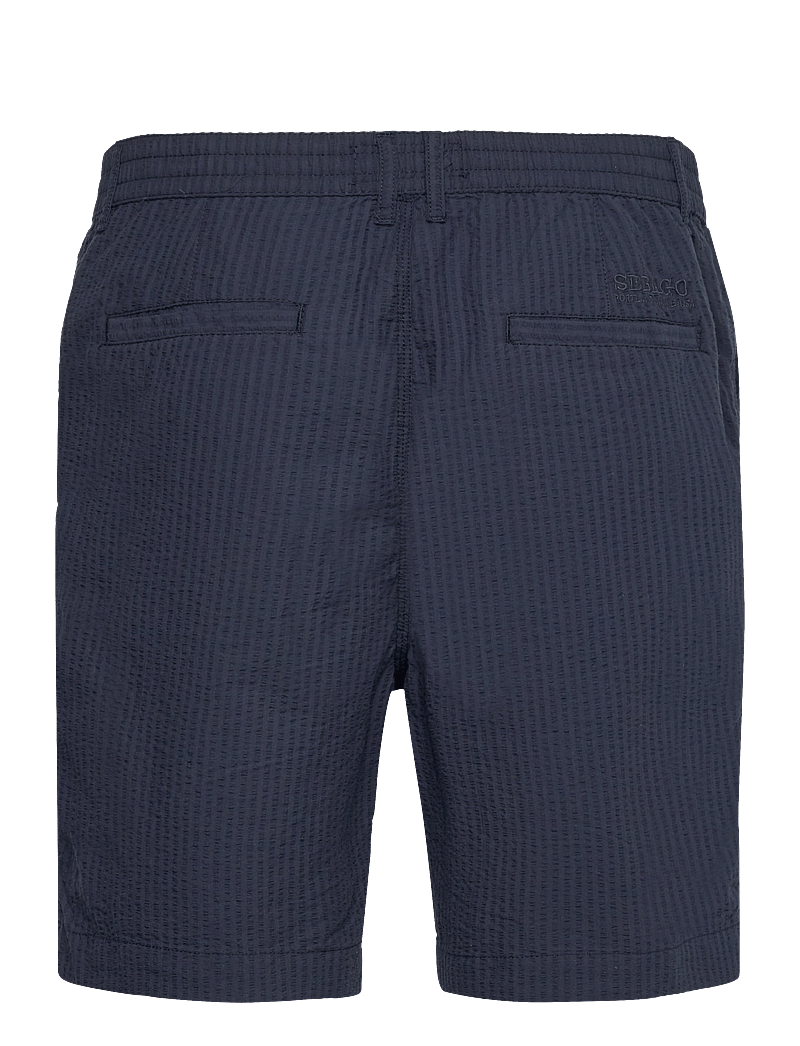 Sebago - Seersucker Shorts - casual shorts - navy - 1