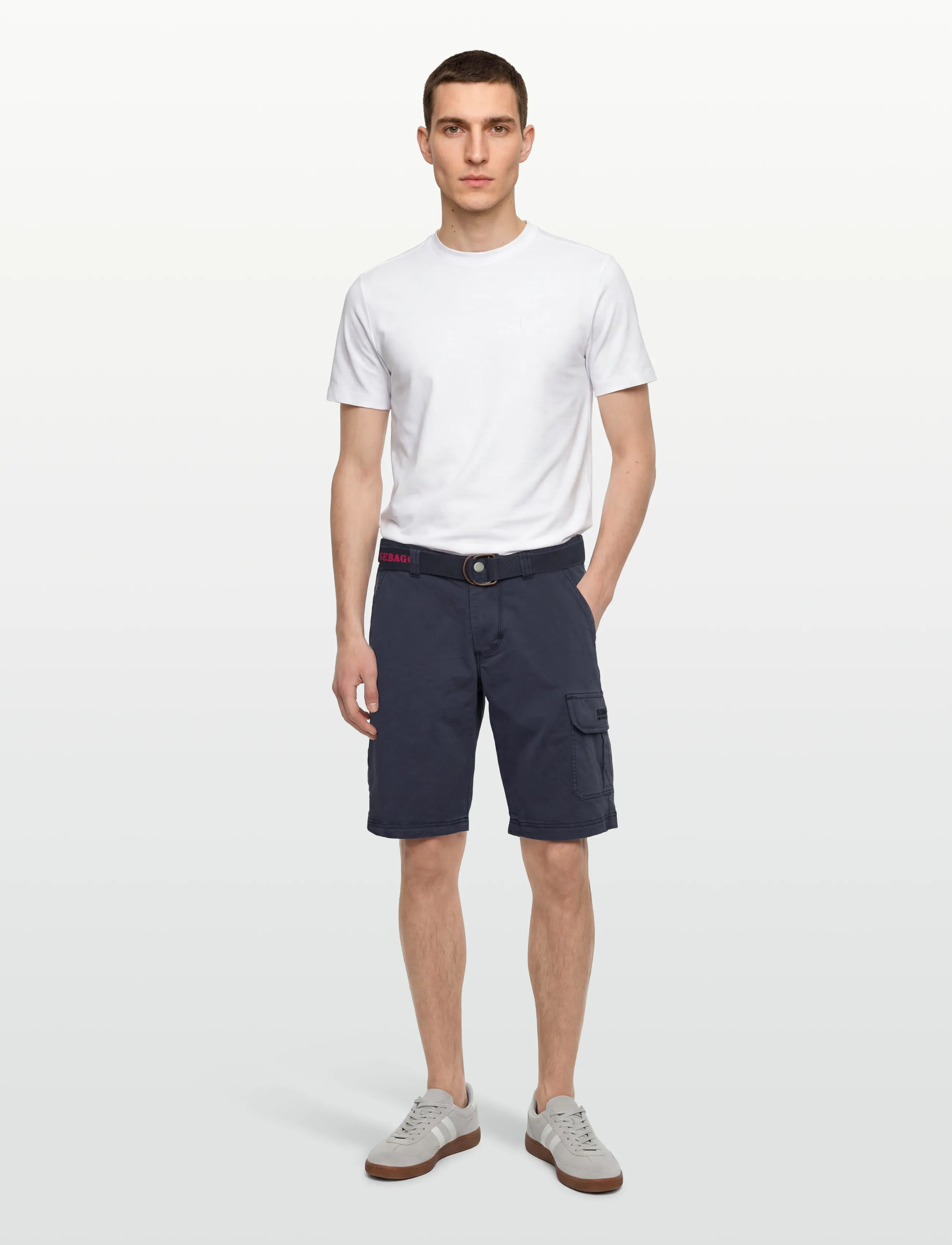 Sebago Outwashed Pocket Shorts, M, Marineblau - Casual, Männerswear