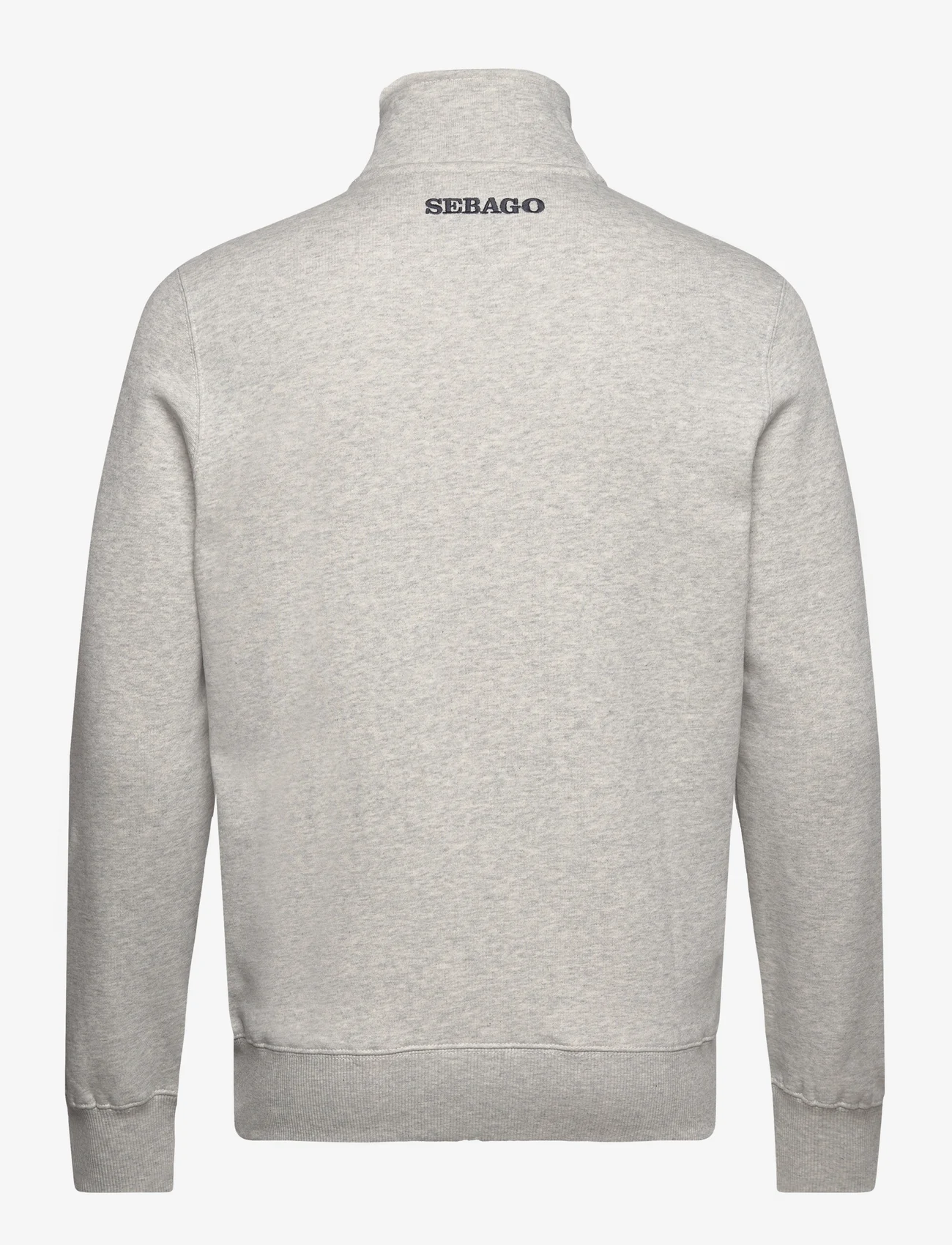Sebago - Skipper Zip Sweatshirt - dressipluusid - grey melange - 1