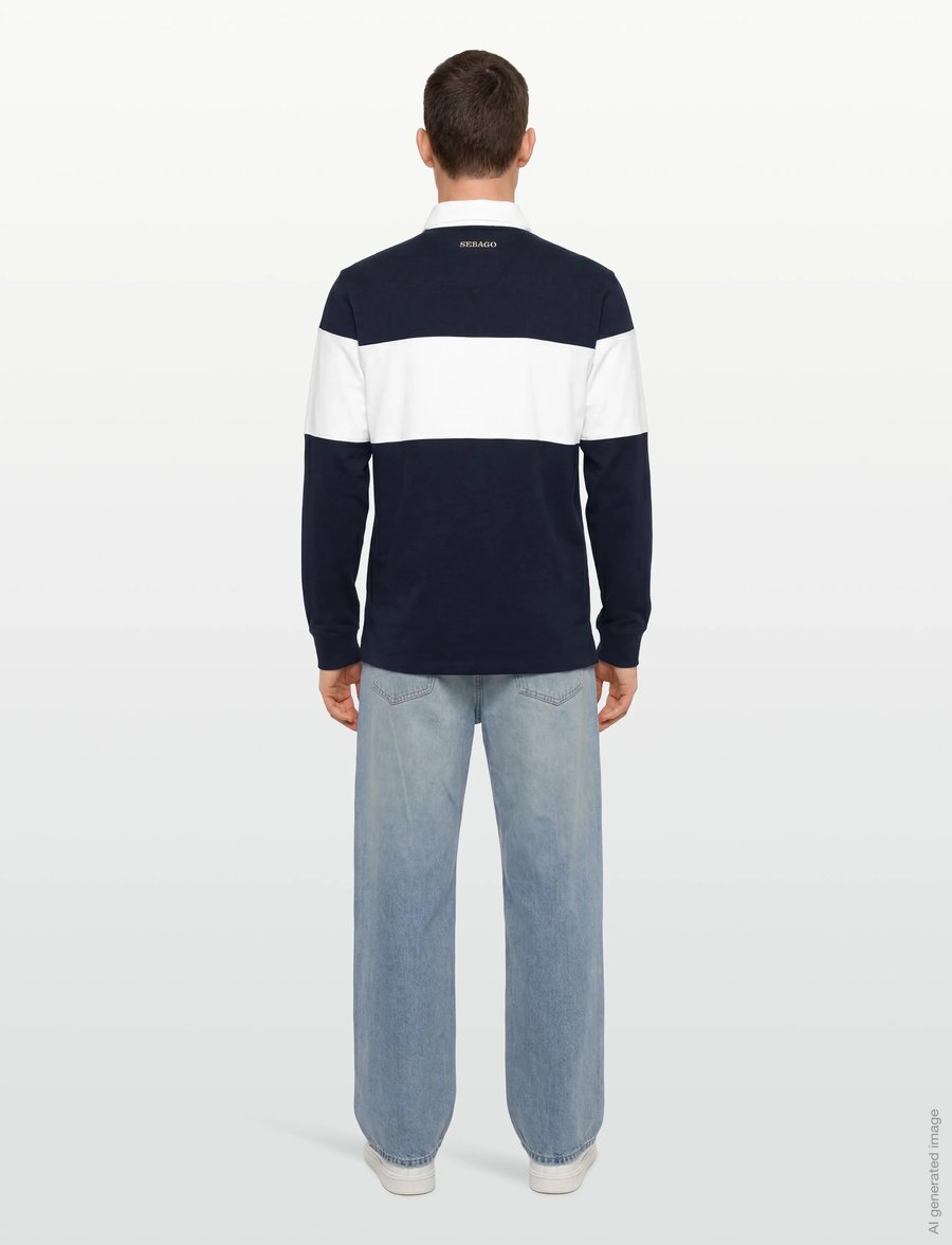 Sebago - Block Rugger - långärmade pikéer - navy - 4