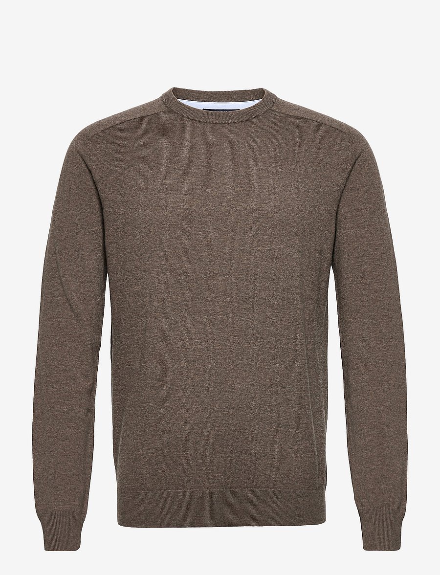 Sebago - Merino Crew Knit - rund hals - dark sand - 0