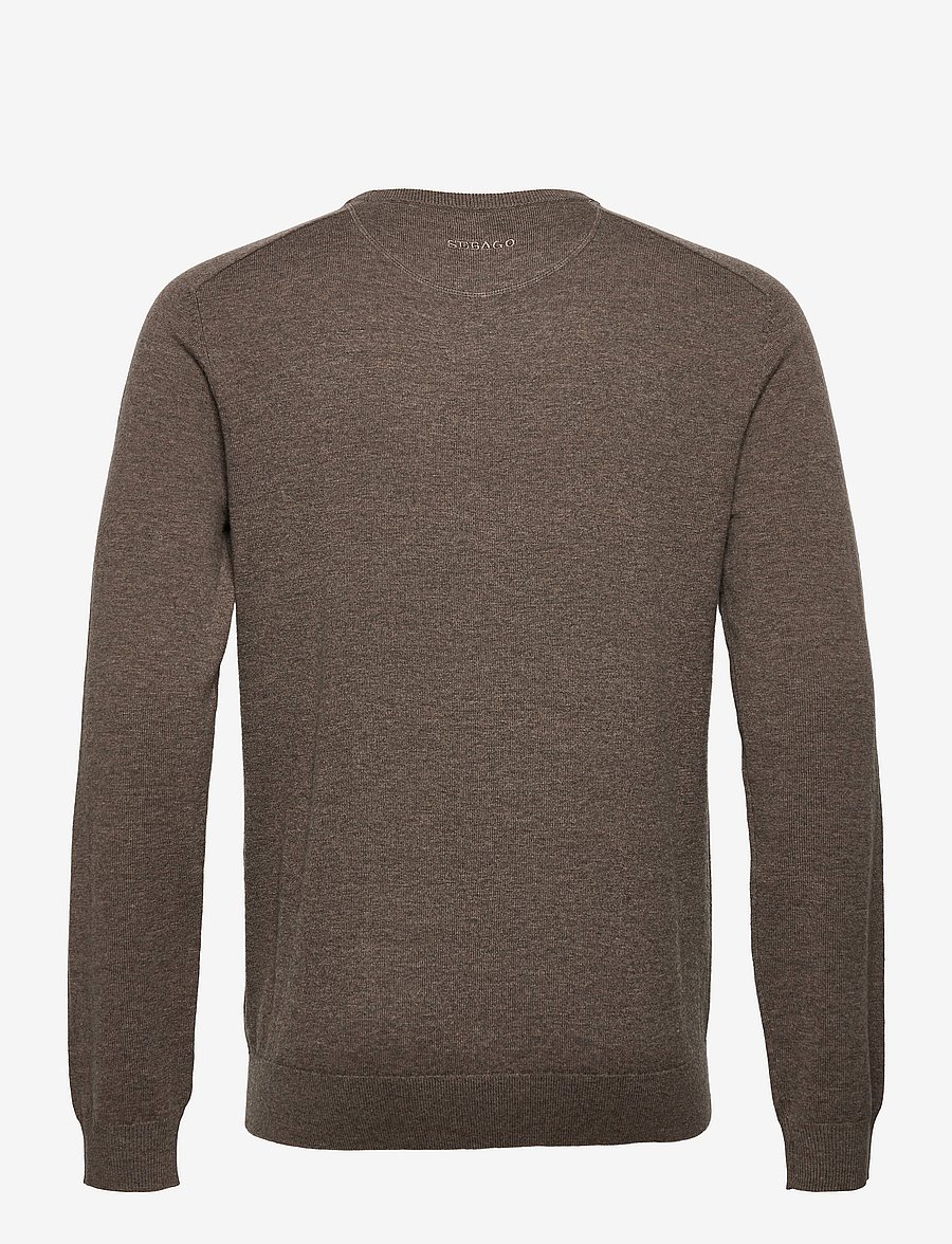 Sebago - Merino Crew Knit - rund hals - dark sand - 1