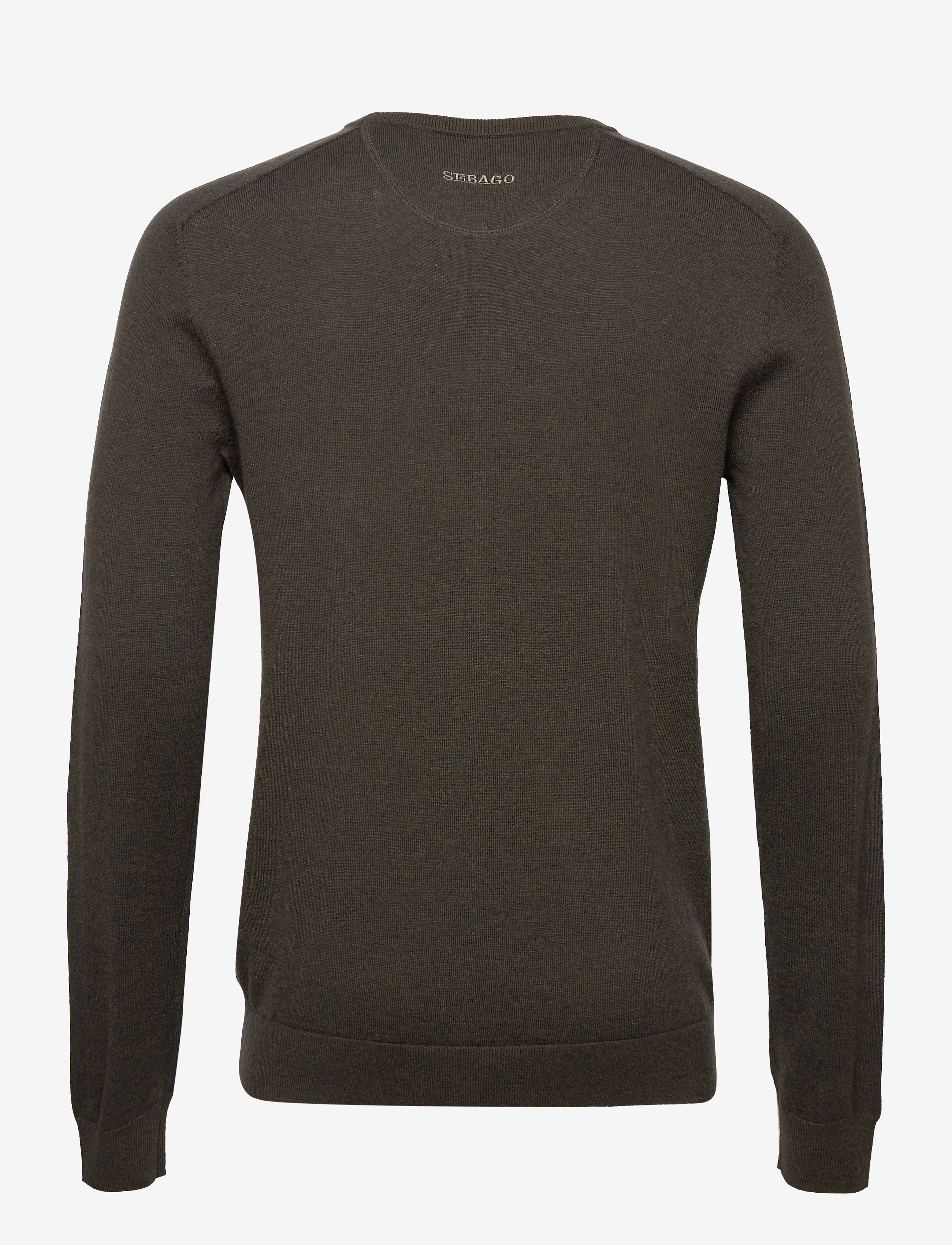 Sebago - Merino Crew Knit - round necks - utility green - 1