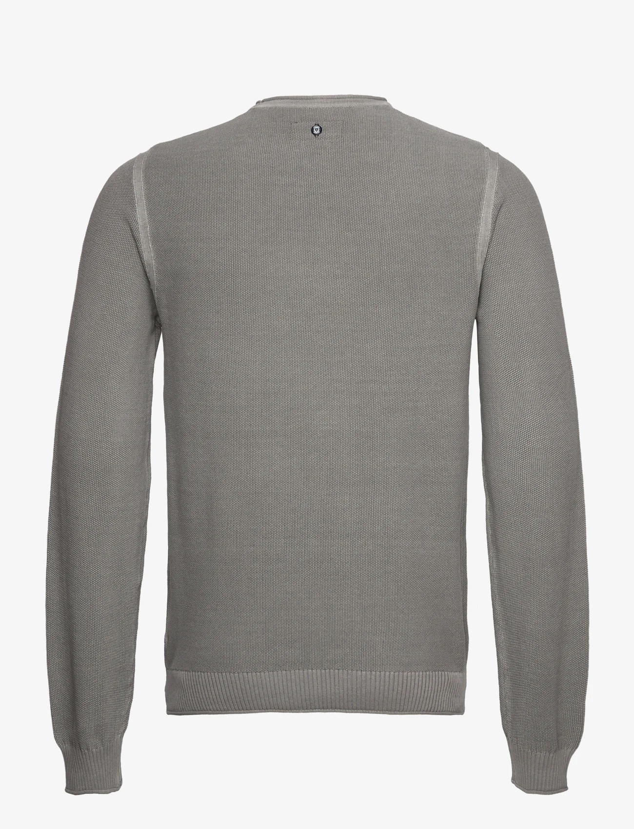Sebago - Outwashed Crew Knit - megzti laisvalaikio drabužiai - grey melange - 1
