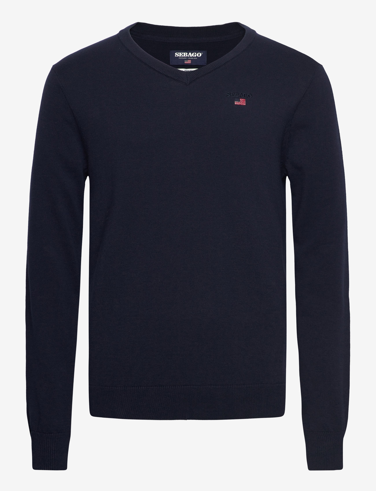Sebago - Viktor Cotton V-Neck - autumn clothing - navy - 0