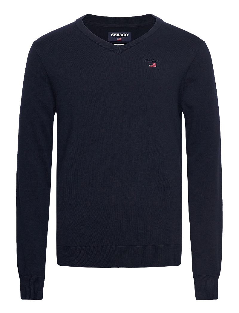 Sebago - Viktor Cotton V-Neck - v-hals - navy - 0