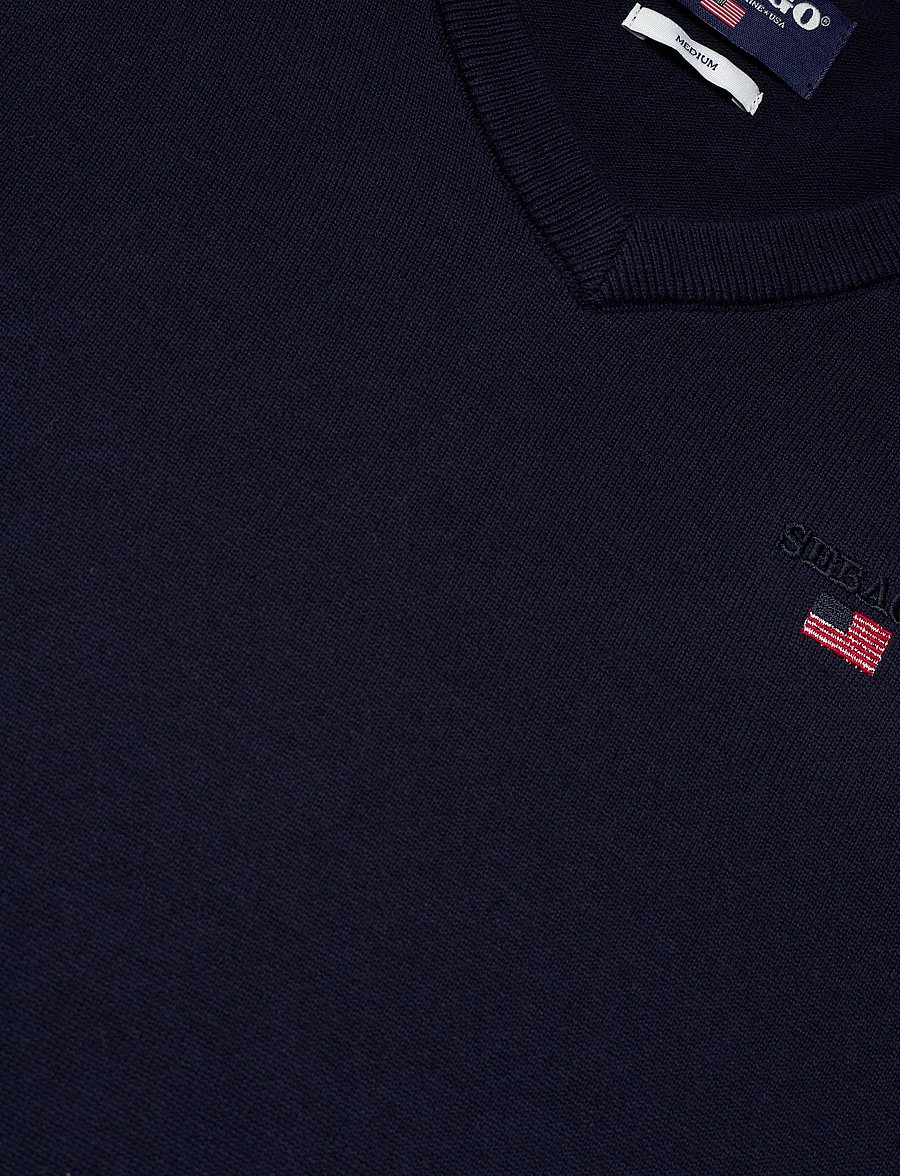 Sebago - Viktor Cotton V-Neck - v-ausschnitt - navy - 2