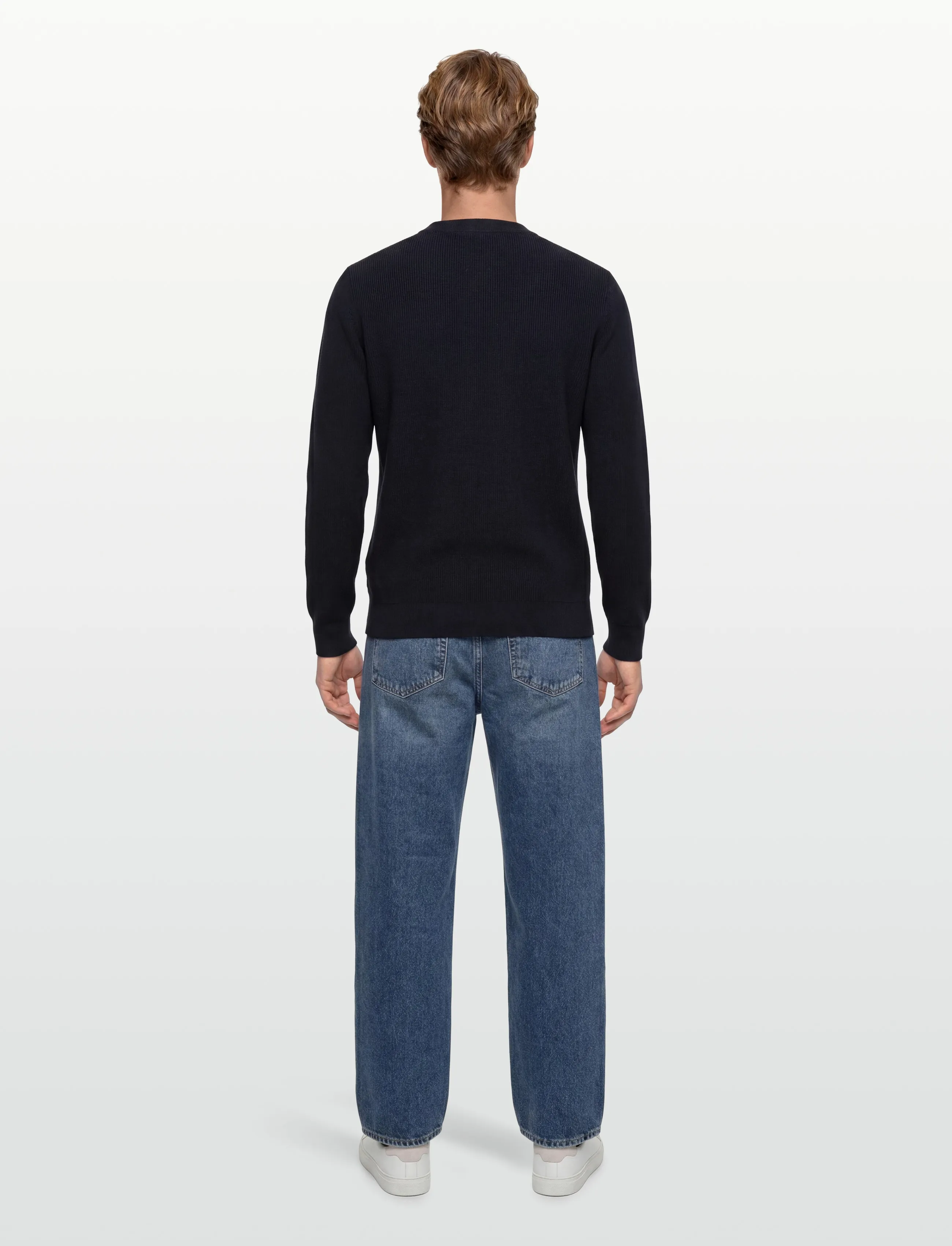 Sebago - Leo Cotton Crew - stickade basplagg - navy - 4