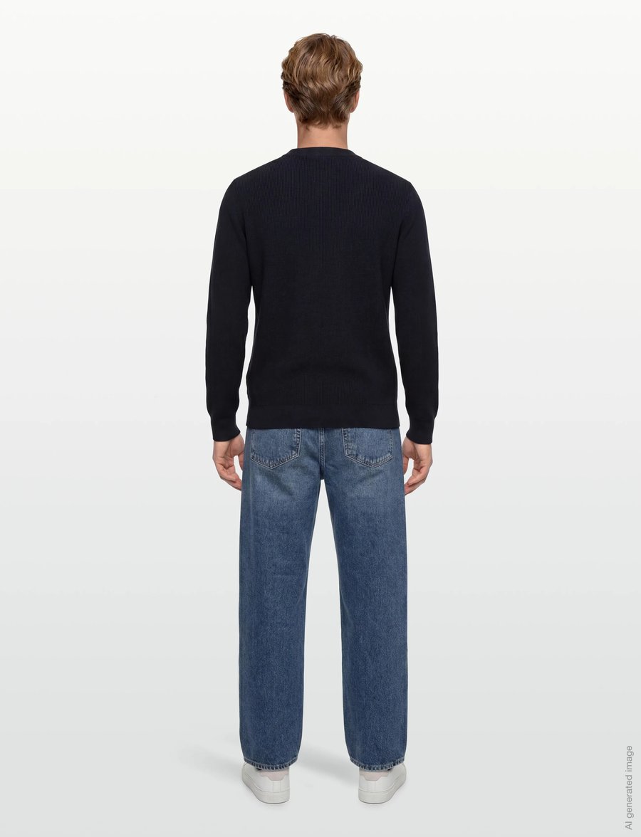 Sebago - Leo Cotton Crew - rundhals - navy - 4