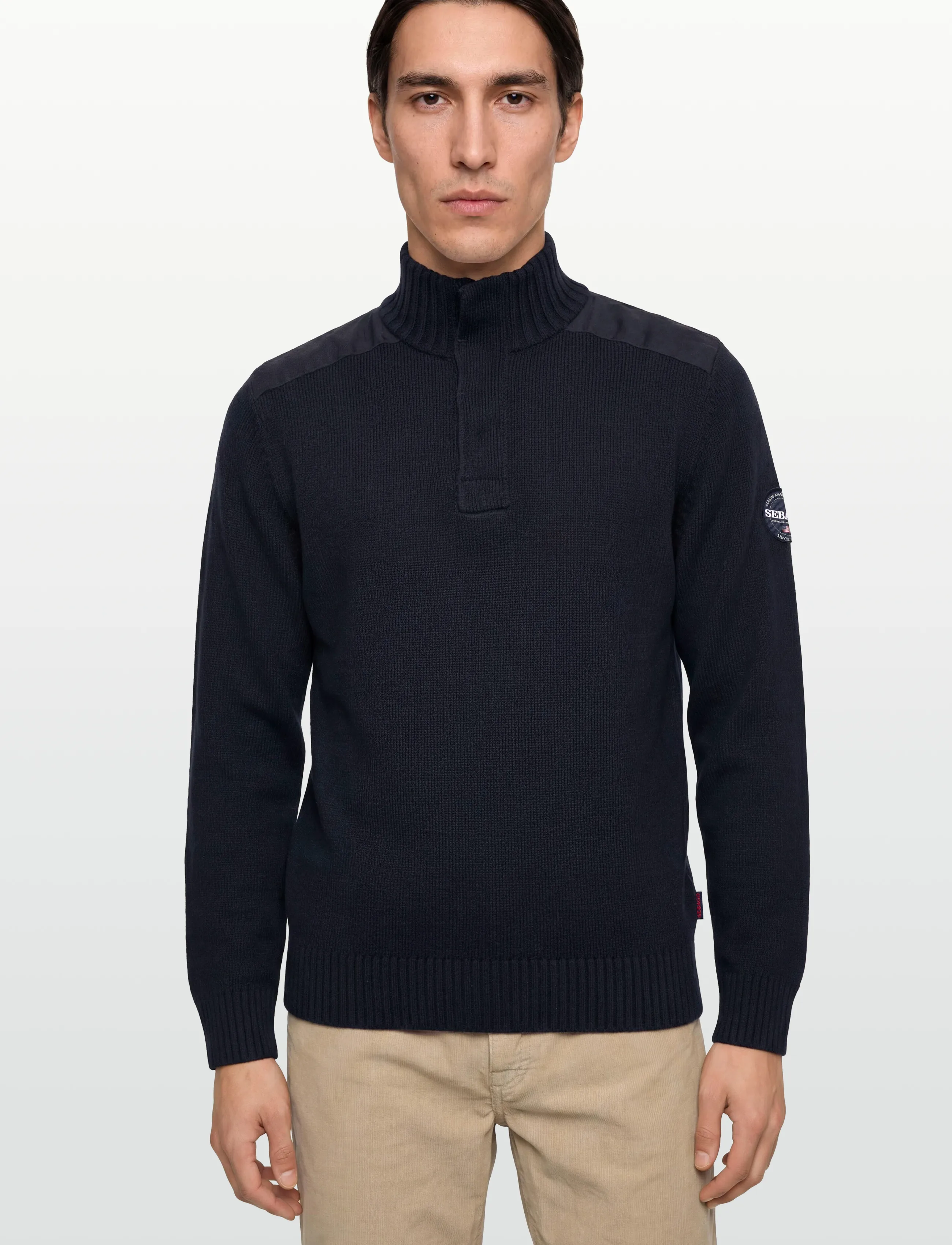 Sebago - Buck Knitted Sweater - män - navy - 3