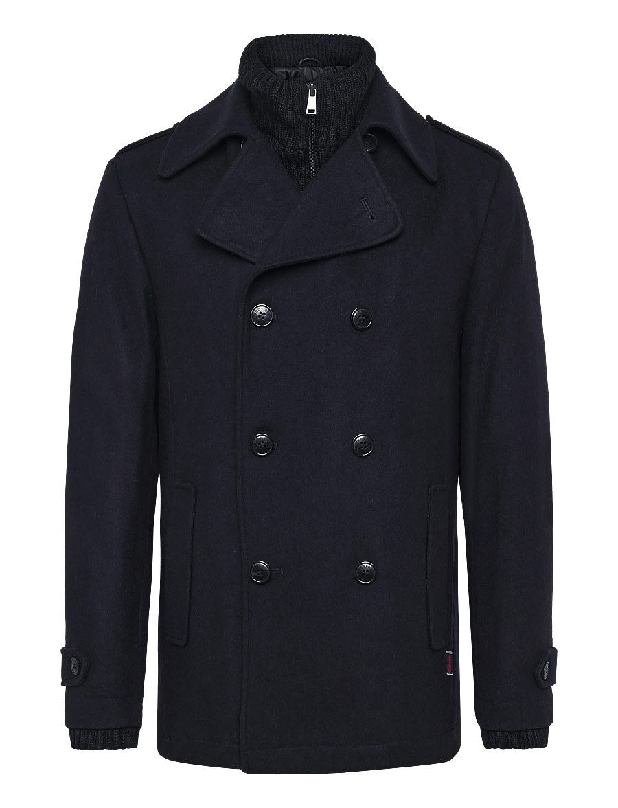 Sebago - Evan Wool Peacoat - winter jackets - dark navy - 0