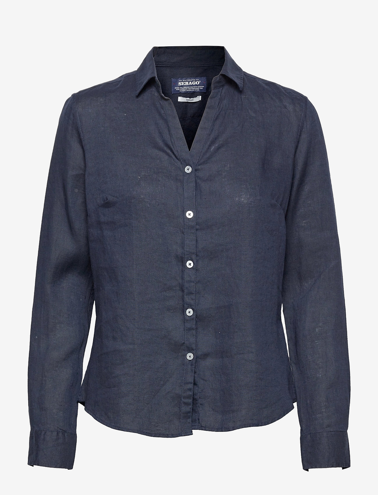 Sebago - Bianca Linen Shirt - navy old - 0