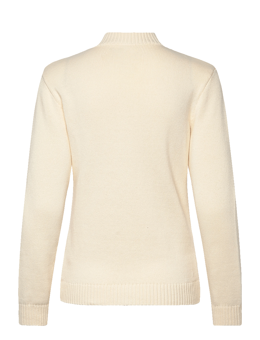 Sebago - Cable Knit Zip Sweater - strickjacken - offwhite - 1