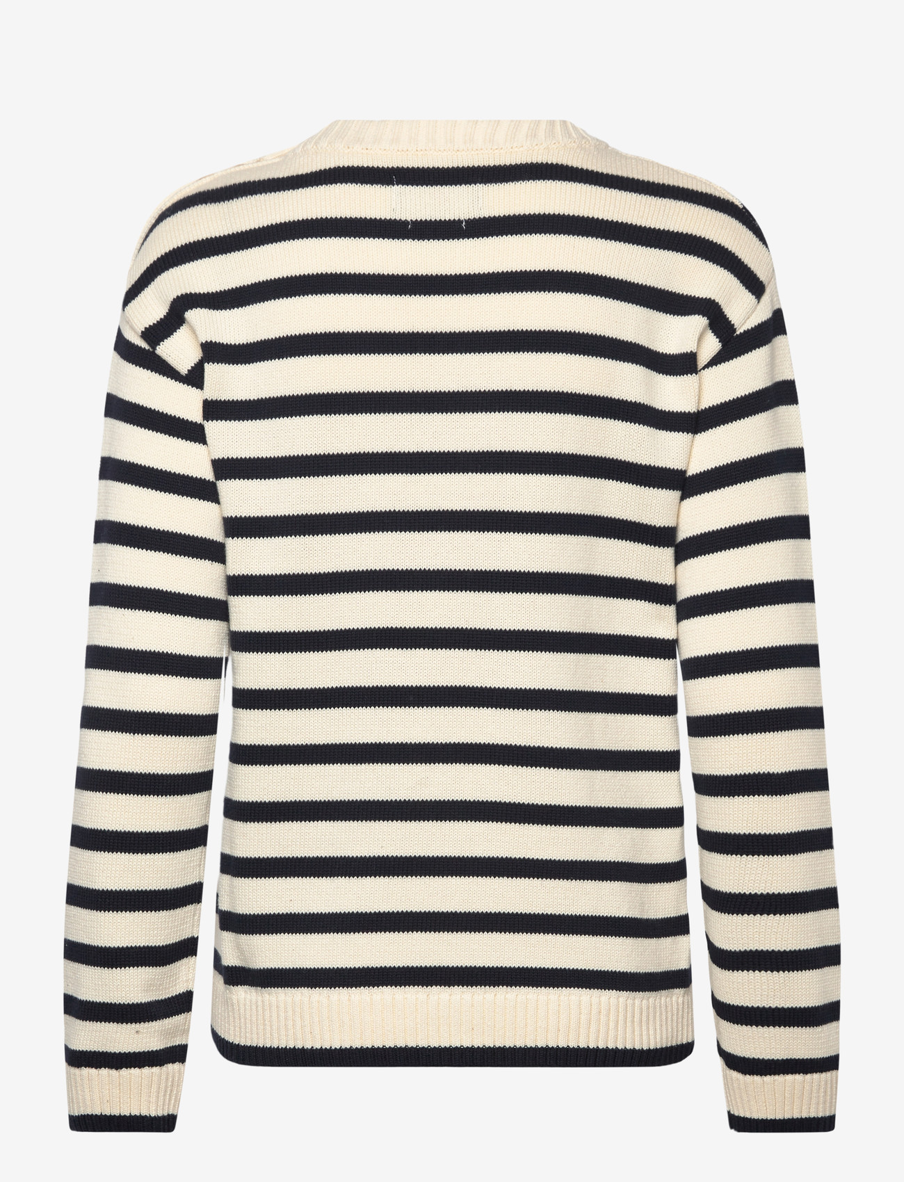 Sebago - Buttoned Knit Sweater - stickade tröjor - white/navy - 1
