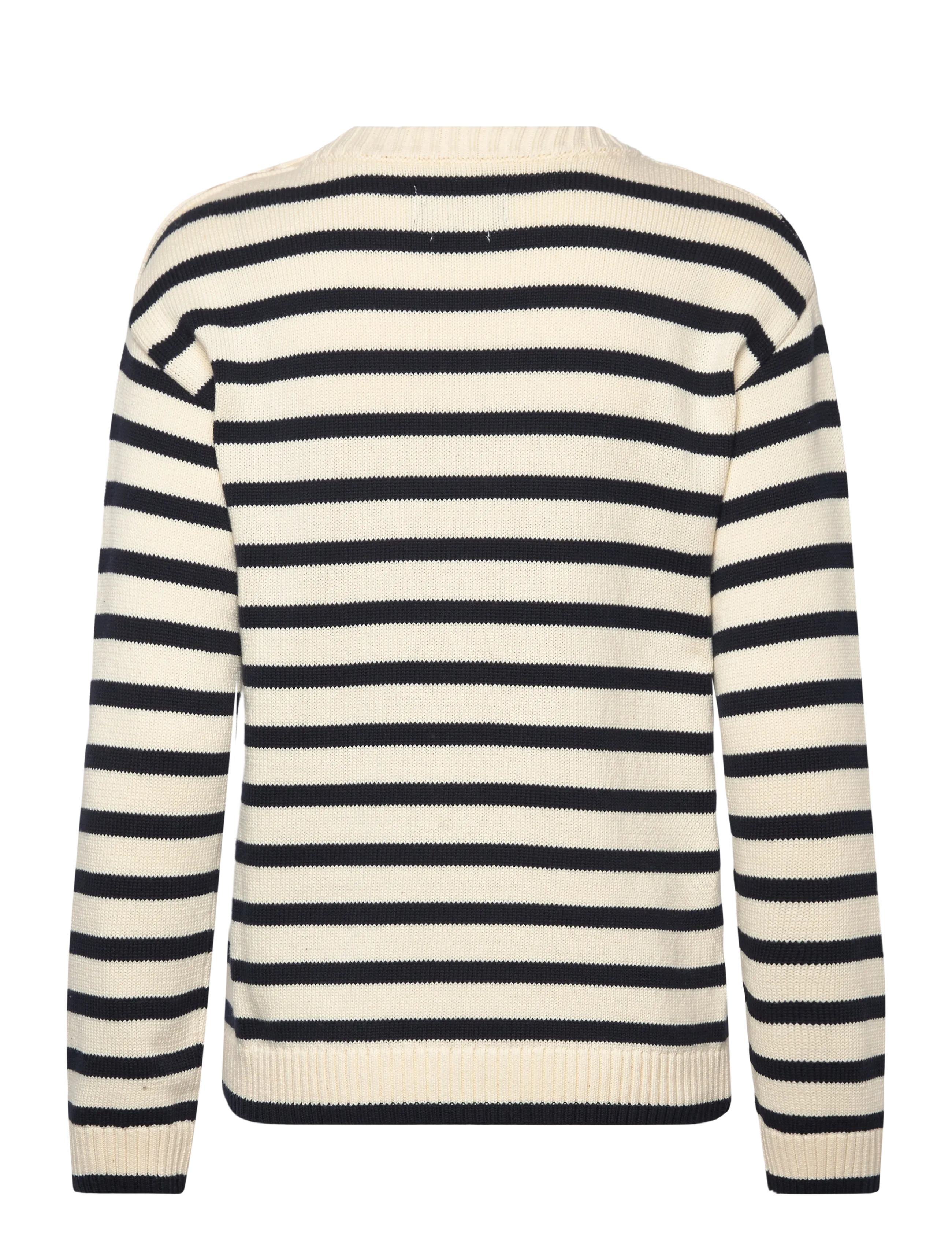 Sebago - Buttoned Knit Sweater - pullover - white/navy - 1