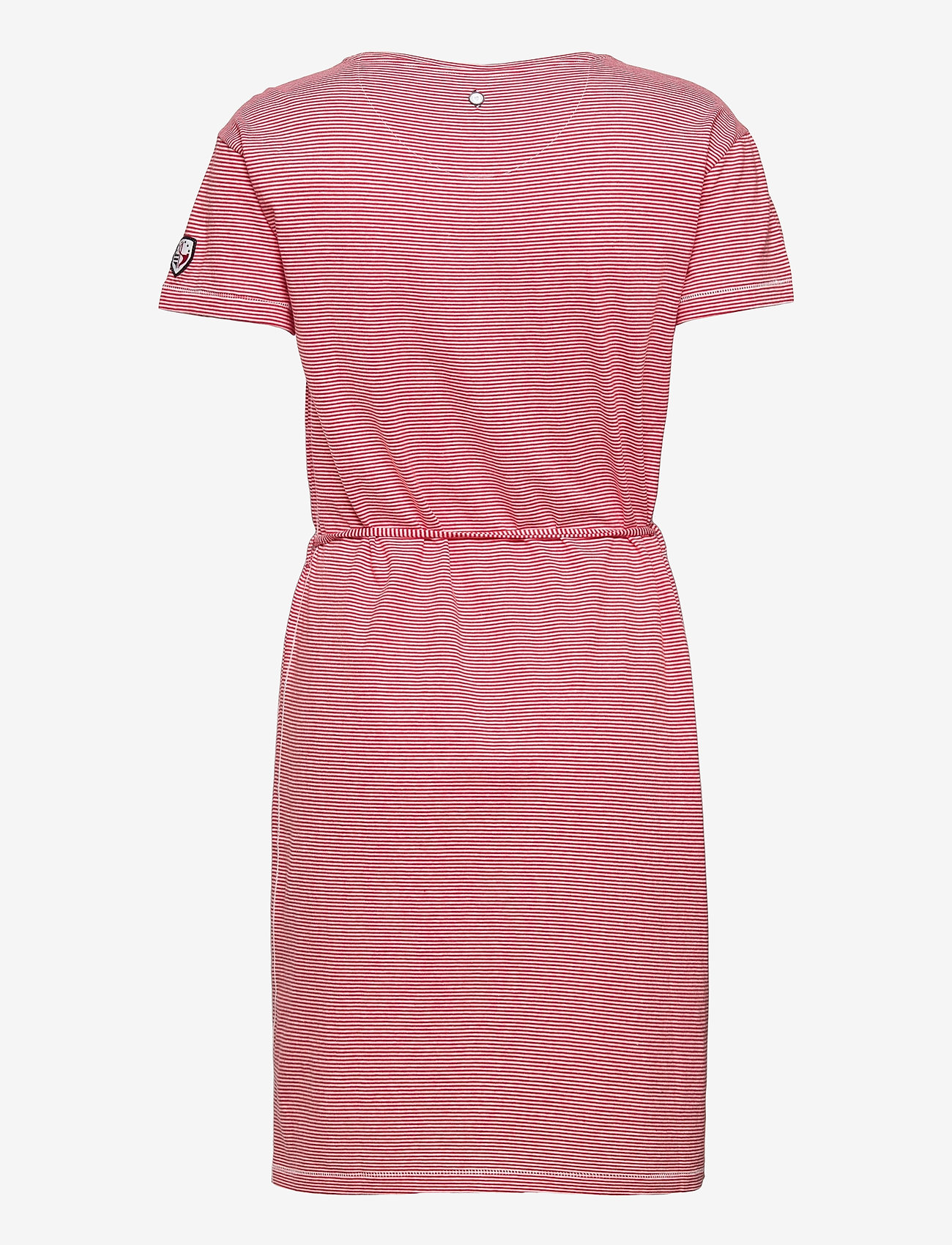 Sebago - DKS Linen Jersey Midi Dress - red/offwhite - 1