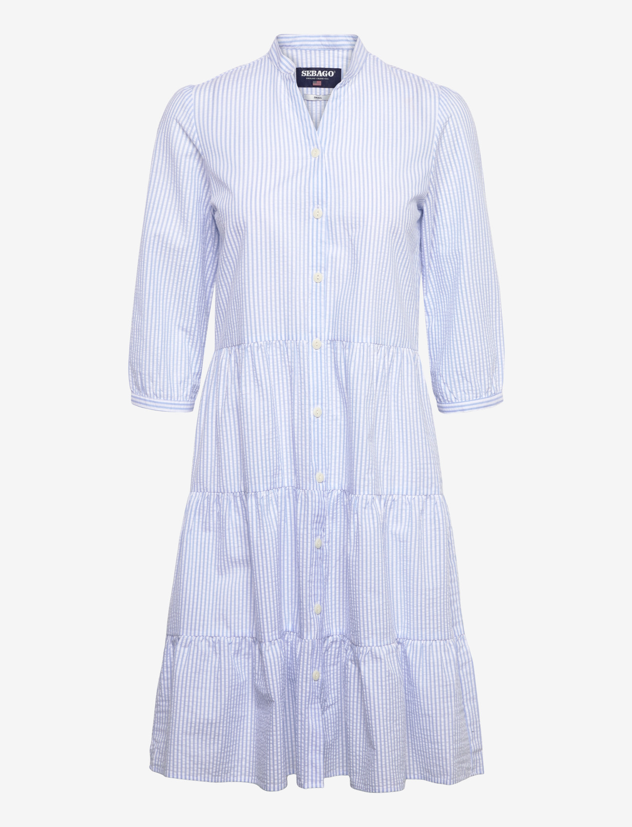 Sebago - Seersucker Dress - sommerkjoler - lt. blue/white - 0