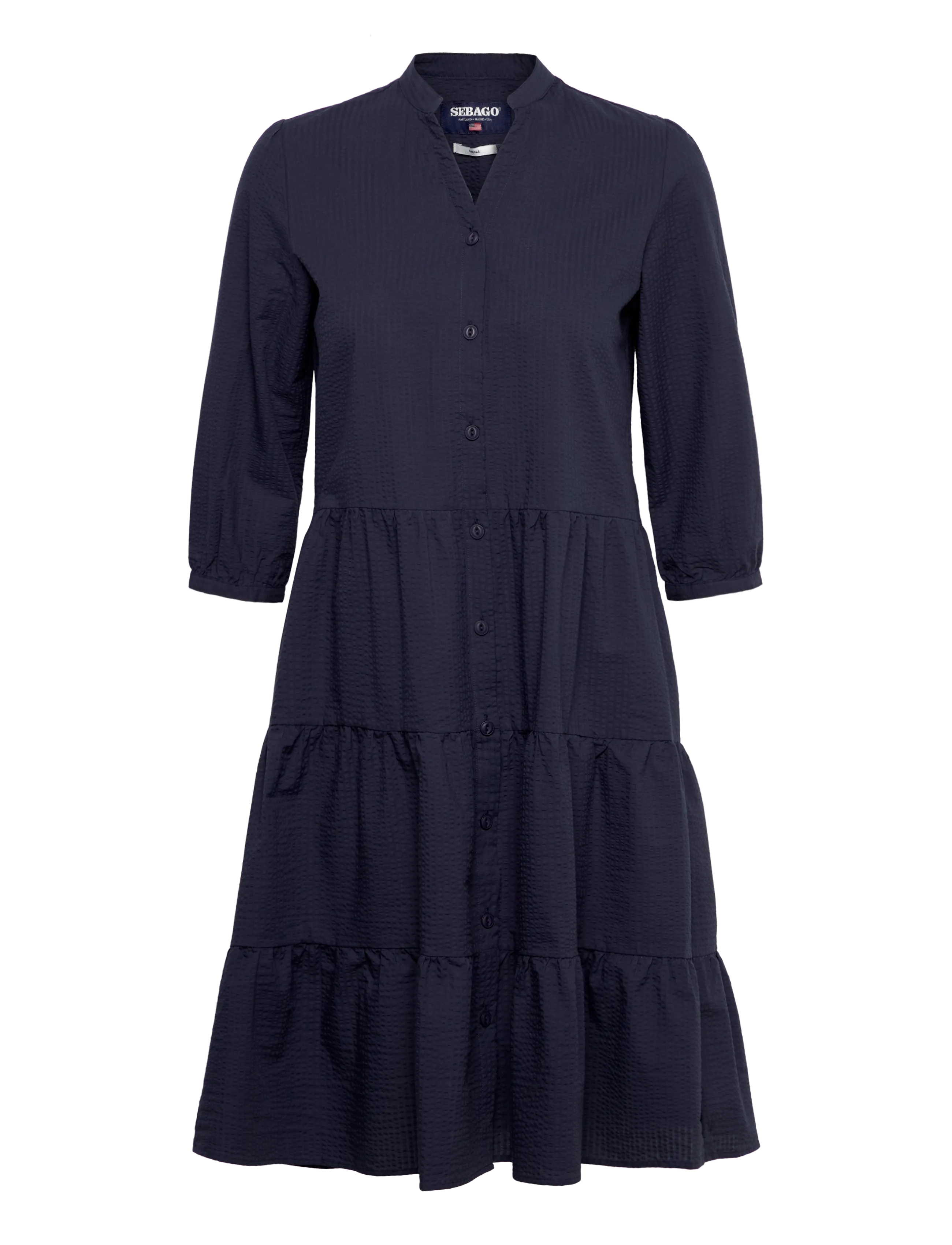 SEBAGO Seersucker Kleid Navy - S - Damen