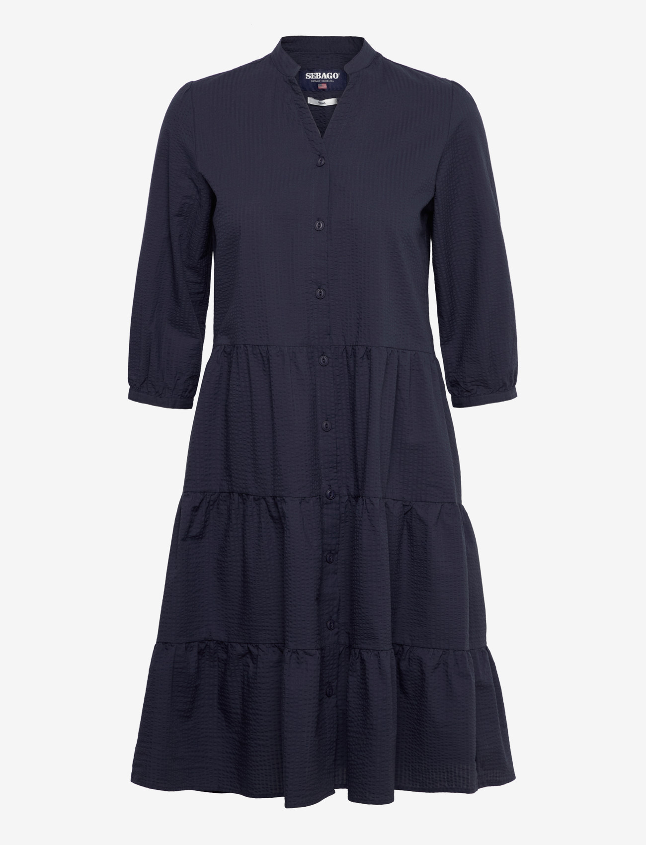 Sebago - Seersucker Dress - sommerkjoler - navy - 0