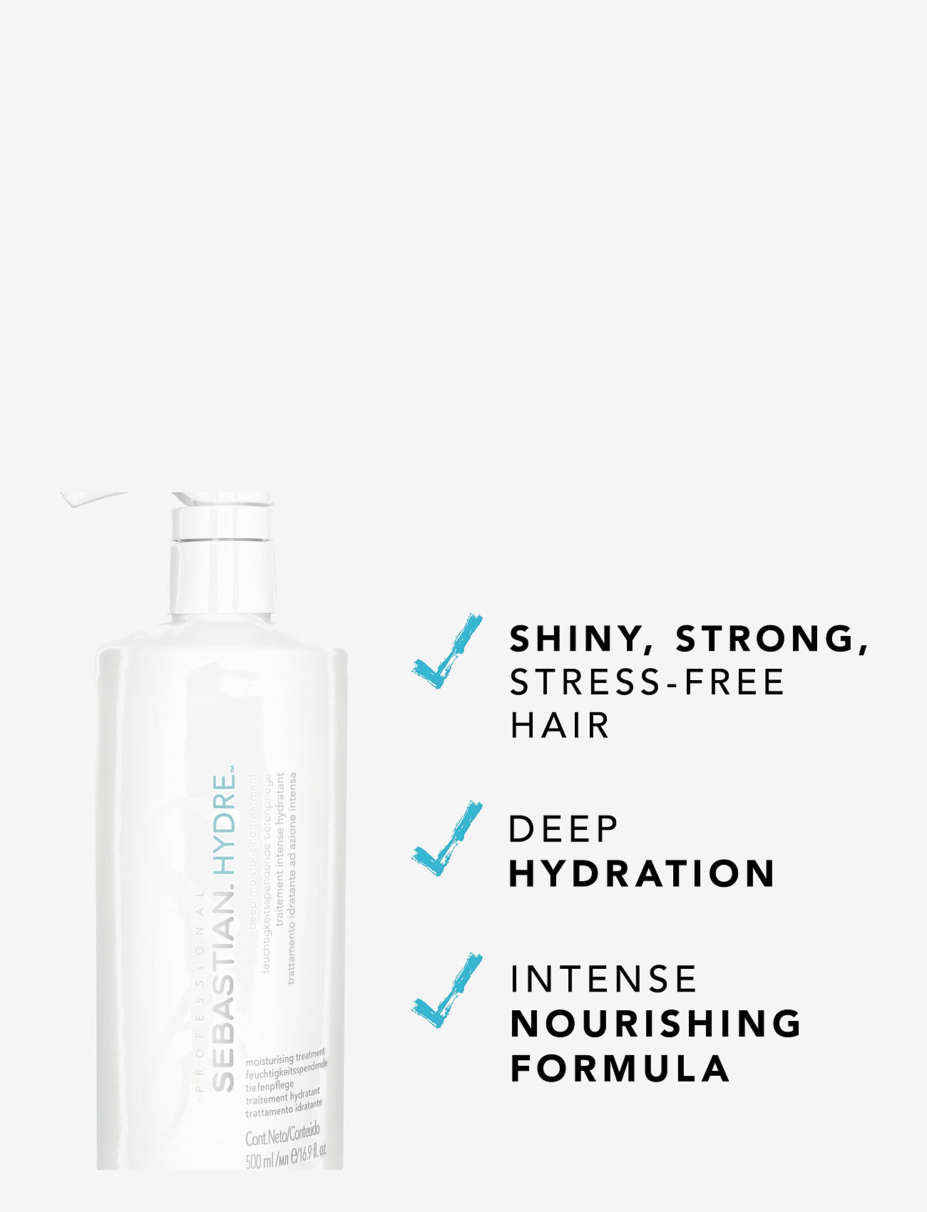 Sebastian Professional - Hydre Treatment 500ml - hårinpackning - clear - 1