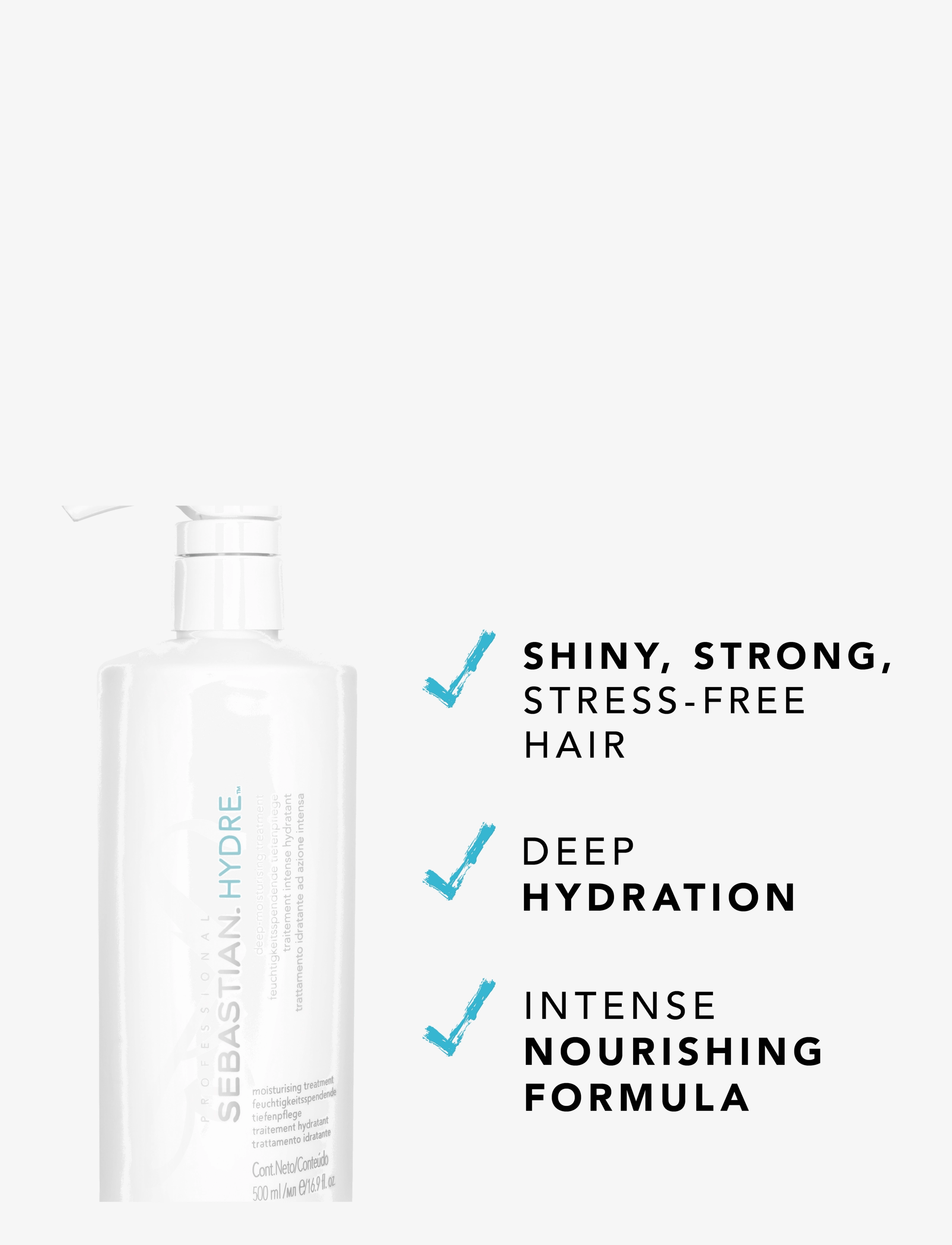 Sebastian Professional - Hydre Treatment 500ml - hårpleje - clear - 1