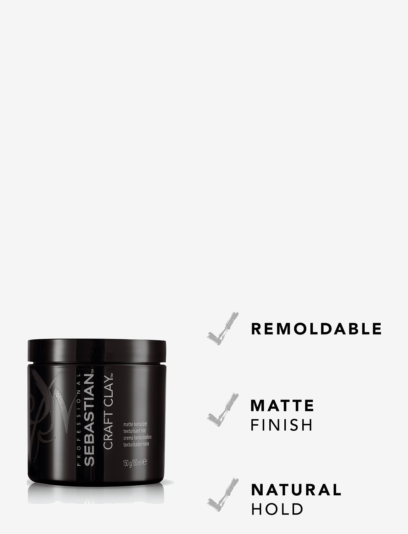 Sebastian Professional - Craft Clay 150ml - hårinpackning - clear - 1