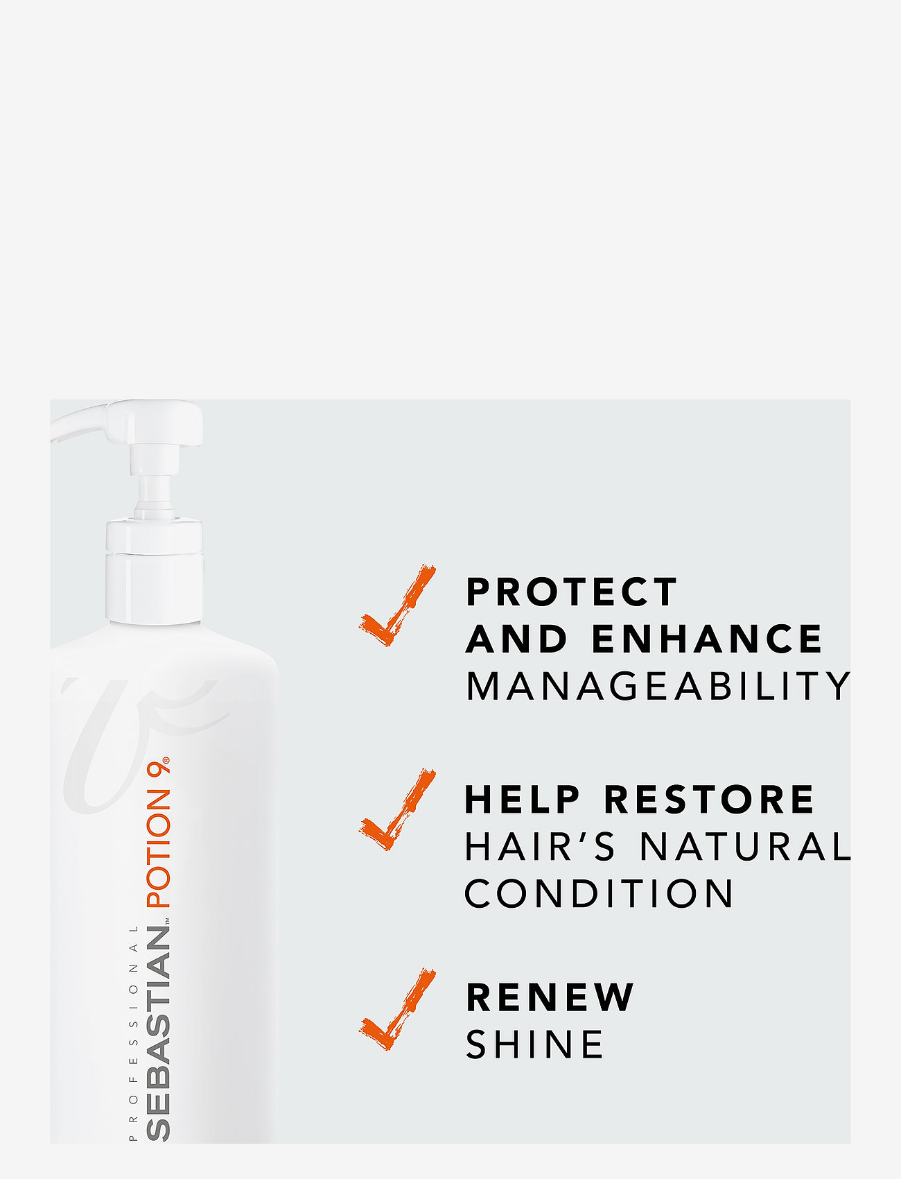 Sebastian Professional - Potion 9 500ml - hårmasker - clear - 1