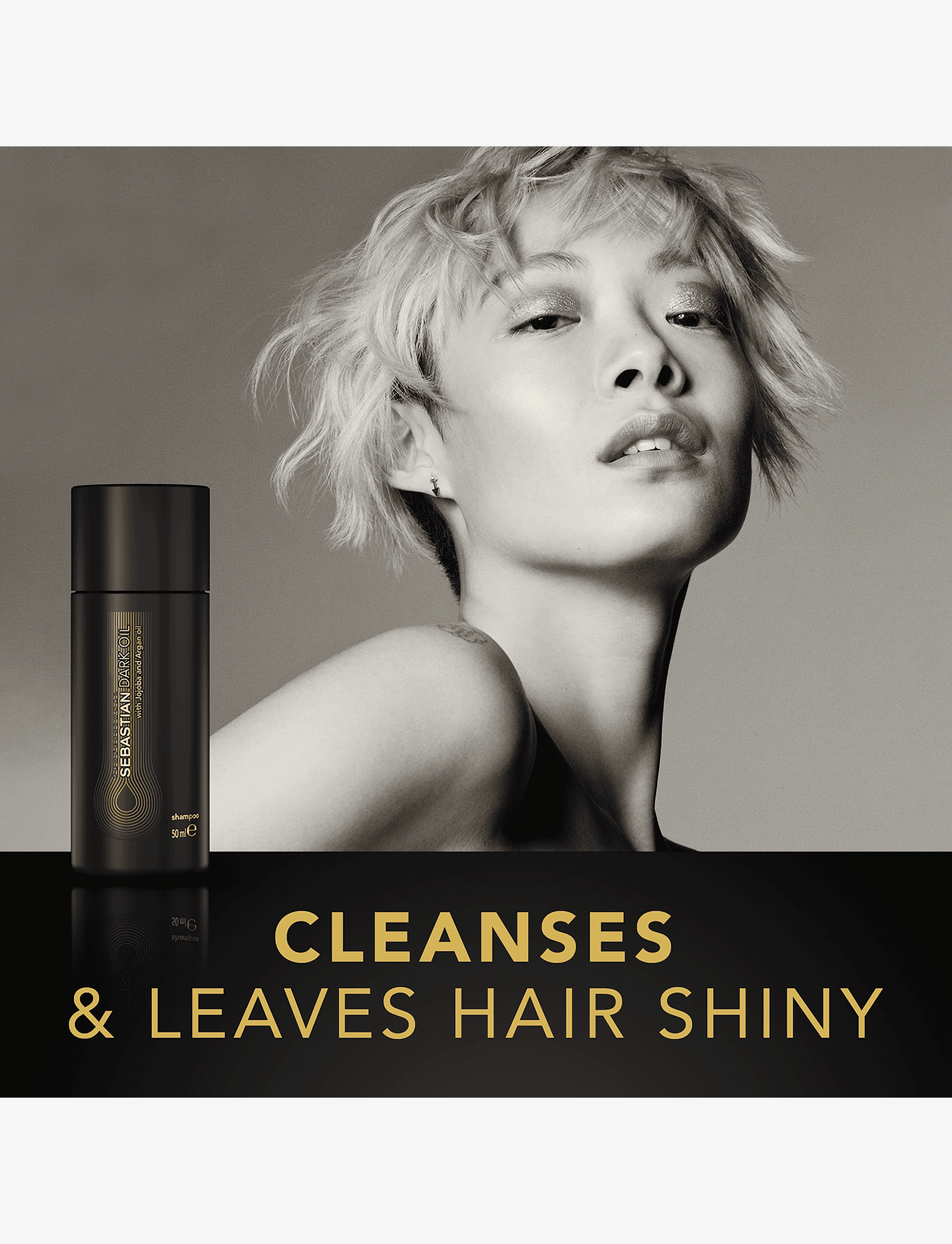 Sebastian Professional - Dark Oil Shampoo 50ml - tørshampoos - clear - 1
