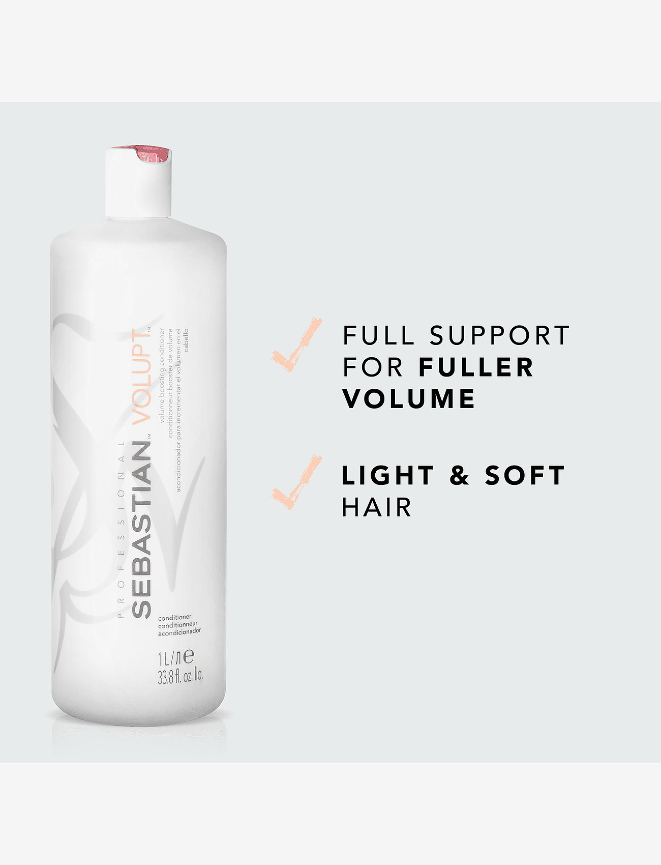 Sebastian Professional - Sebastian Professional  Volupt Conditioner 1000 ml - hårpleje - clear - 1