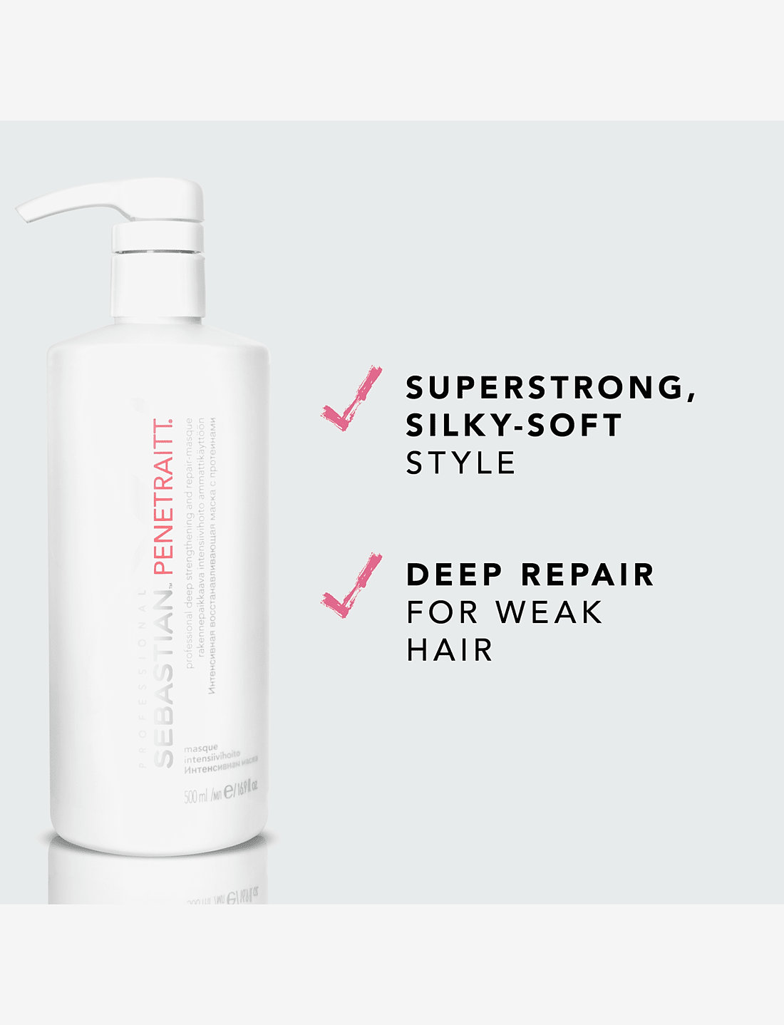 Sebastian Professional - Sebastian Professional Penetraitt Mask 500 ml - juuksemaskid - clear - 1