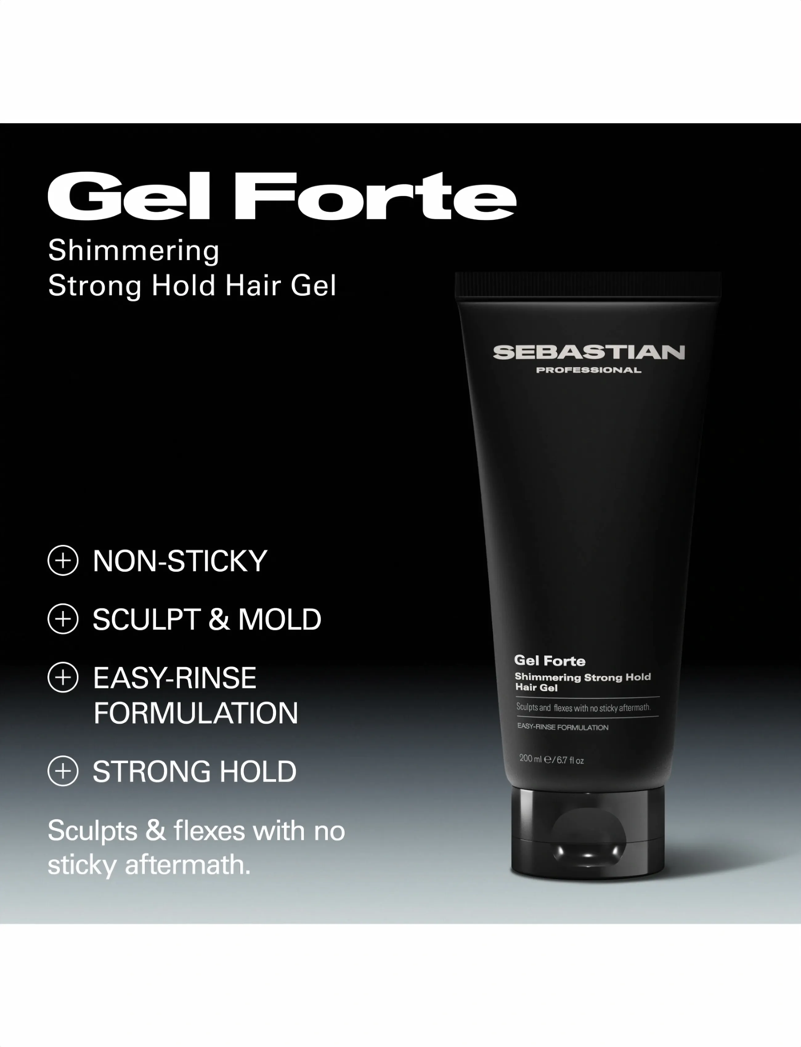 Sebastian Professional - Sebastian Professional Gel Forte Shimmering Strong Hold Hair Gel 200ml - hárgel - no color - 2