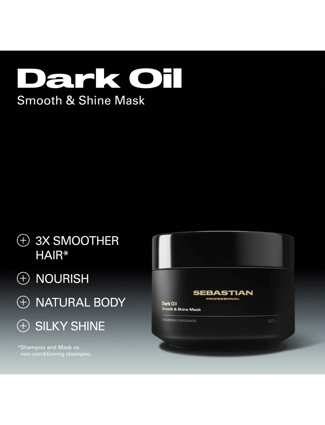 Sebastian Professional - Sebastian Professional DarkOil Smooth and Shine Mask 145ml - hármaskar - no color - 3