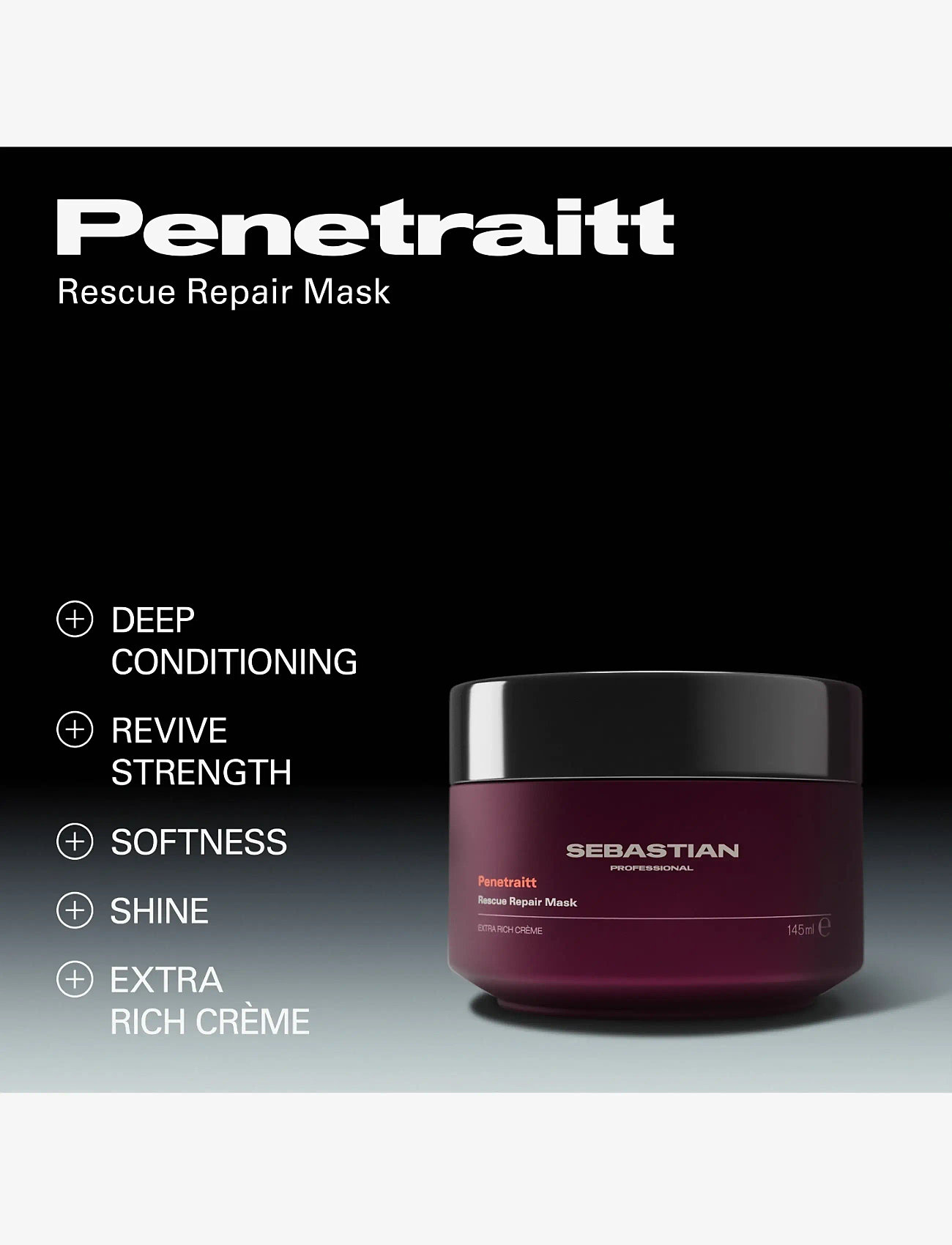 Sebastian Professional - Sebastian Professional Penetraitt Rescue Repair Mask 145ml - hårinpackning - no color - 3
