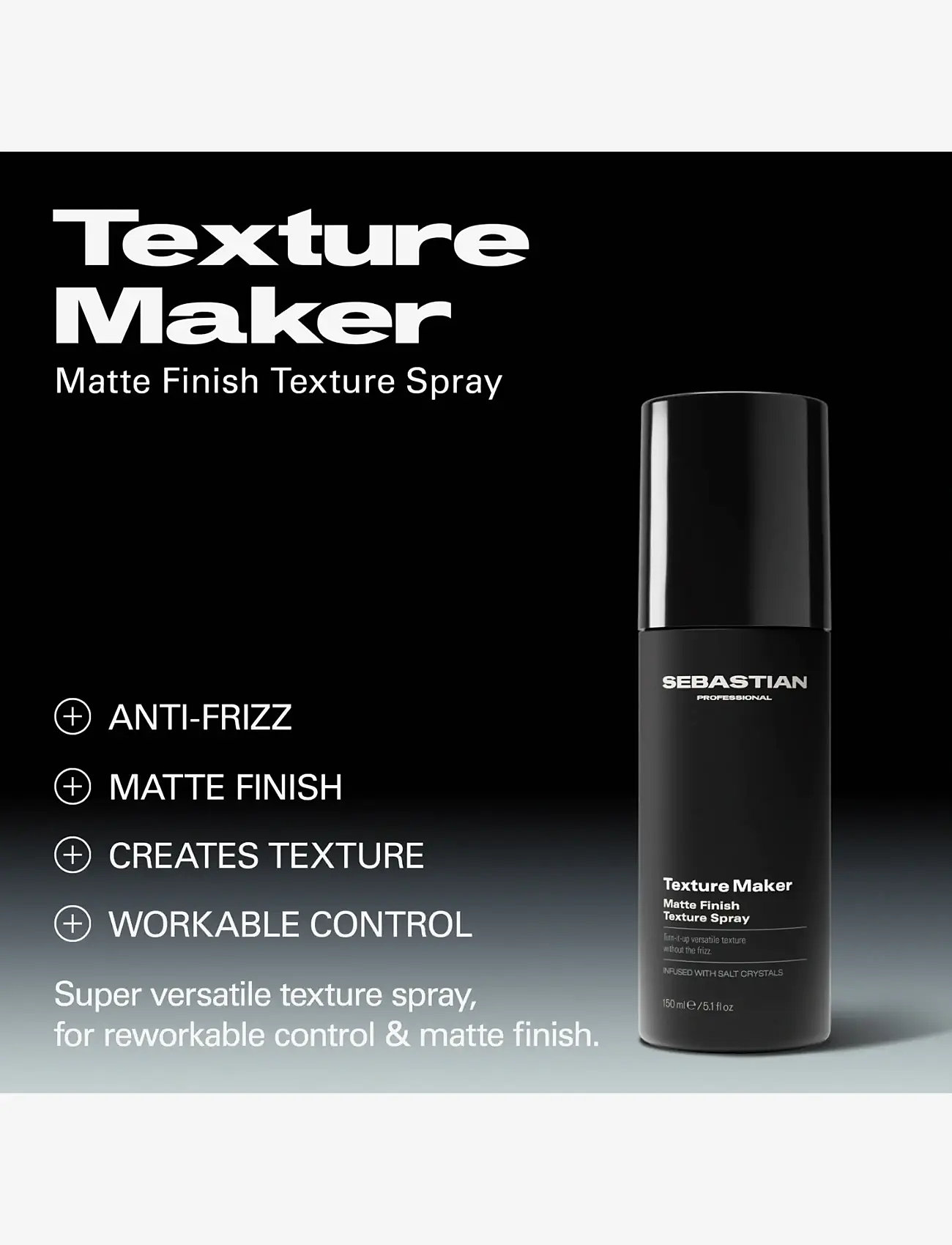 Sebastian Professional - Sebastian Professional Texture Maker Matte Finish Texture Spray 150ml - hårspray - no color - 3