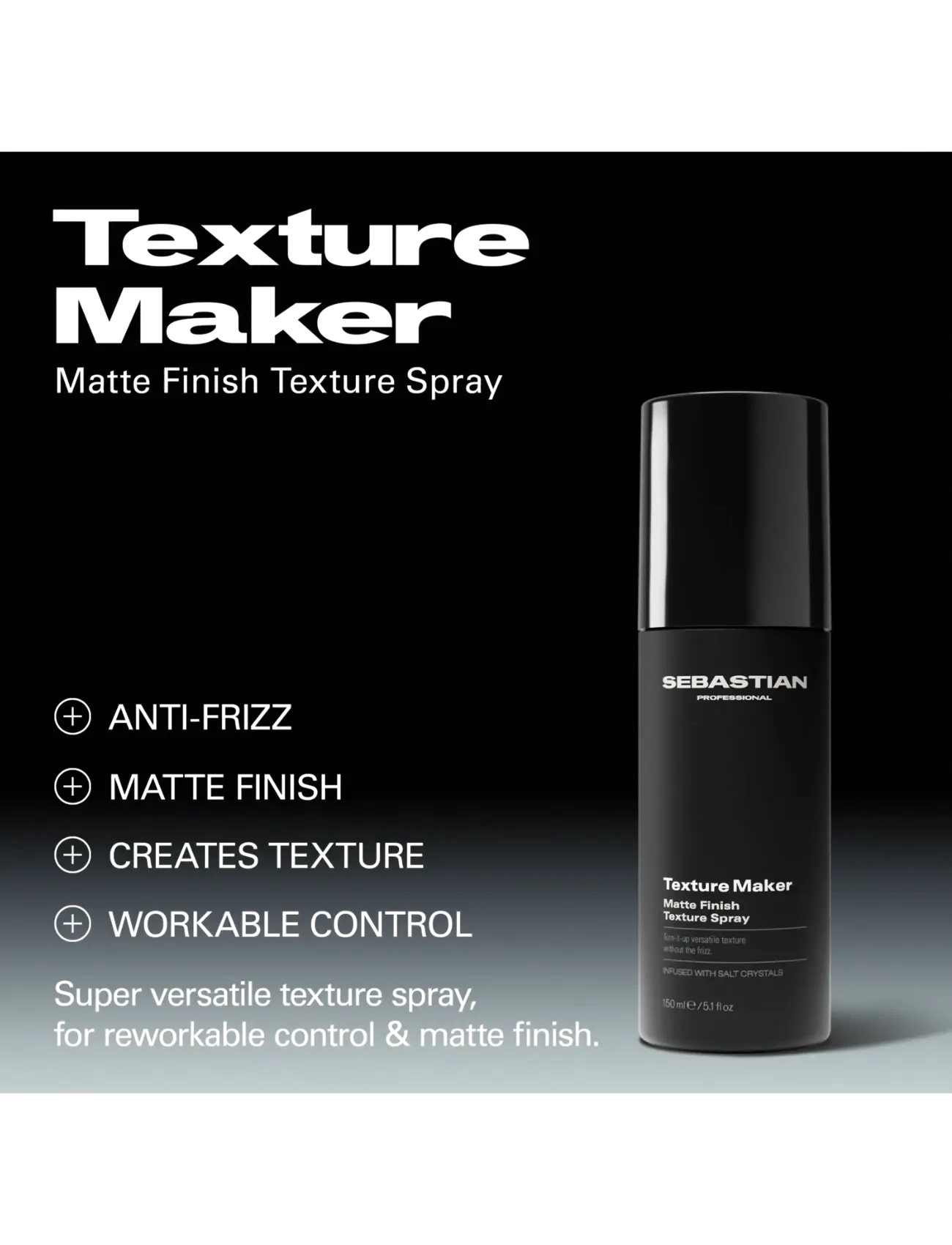Sebastian Professional - Sebastian Professional Texture Maker Matte Finish Texture Spray 150ml - styling - no color - 3