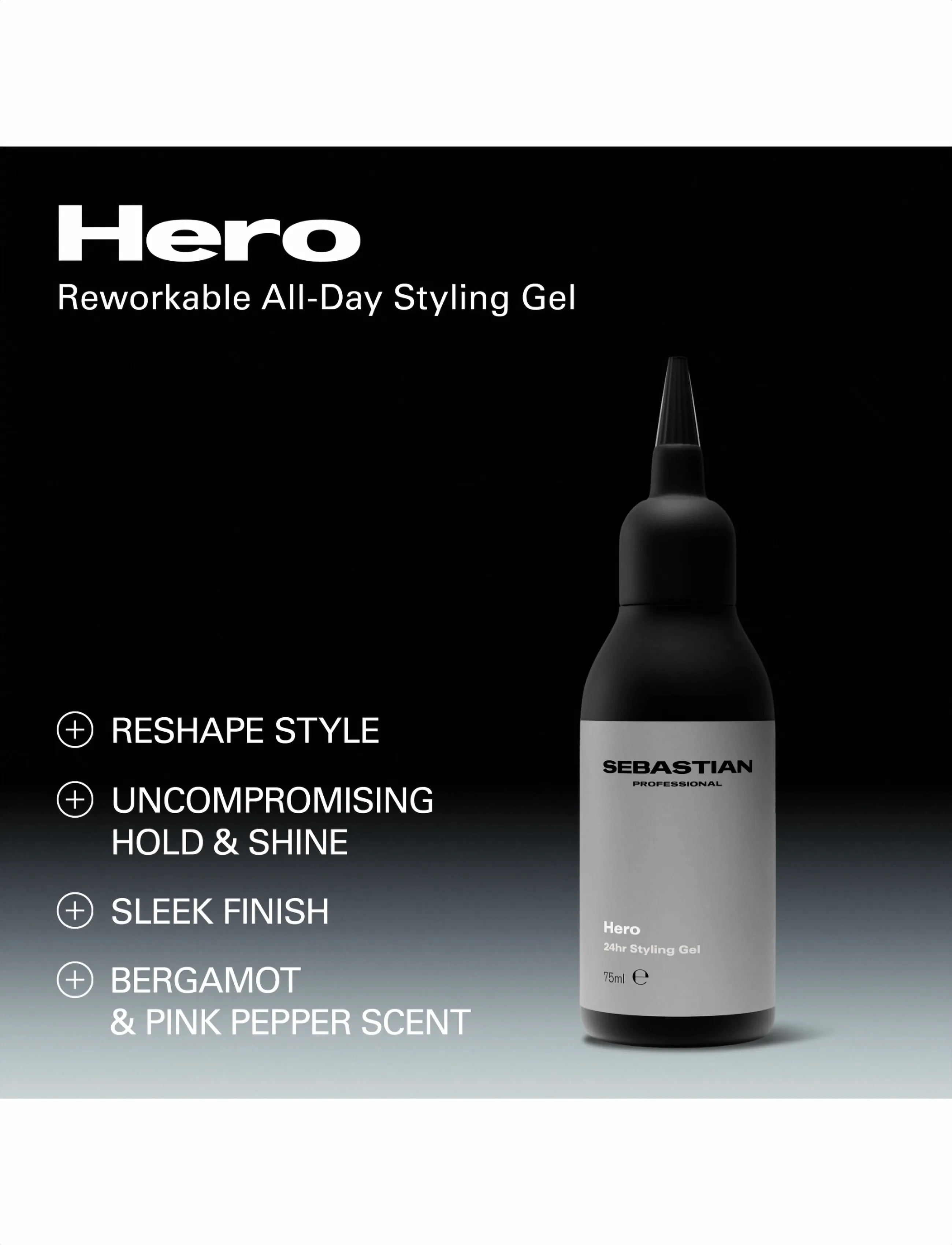 Sebastian Professional - Sebastian Professional Hero Reworkable All-day Styling Gel for Men 75ml - gel - no color - 2