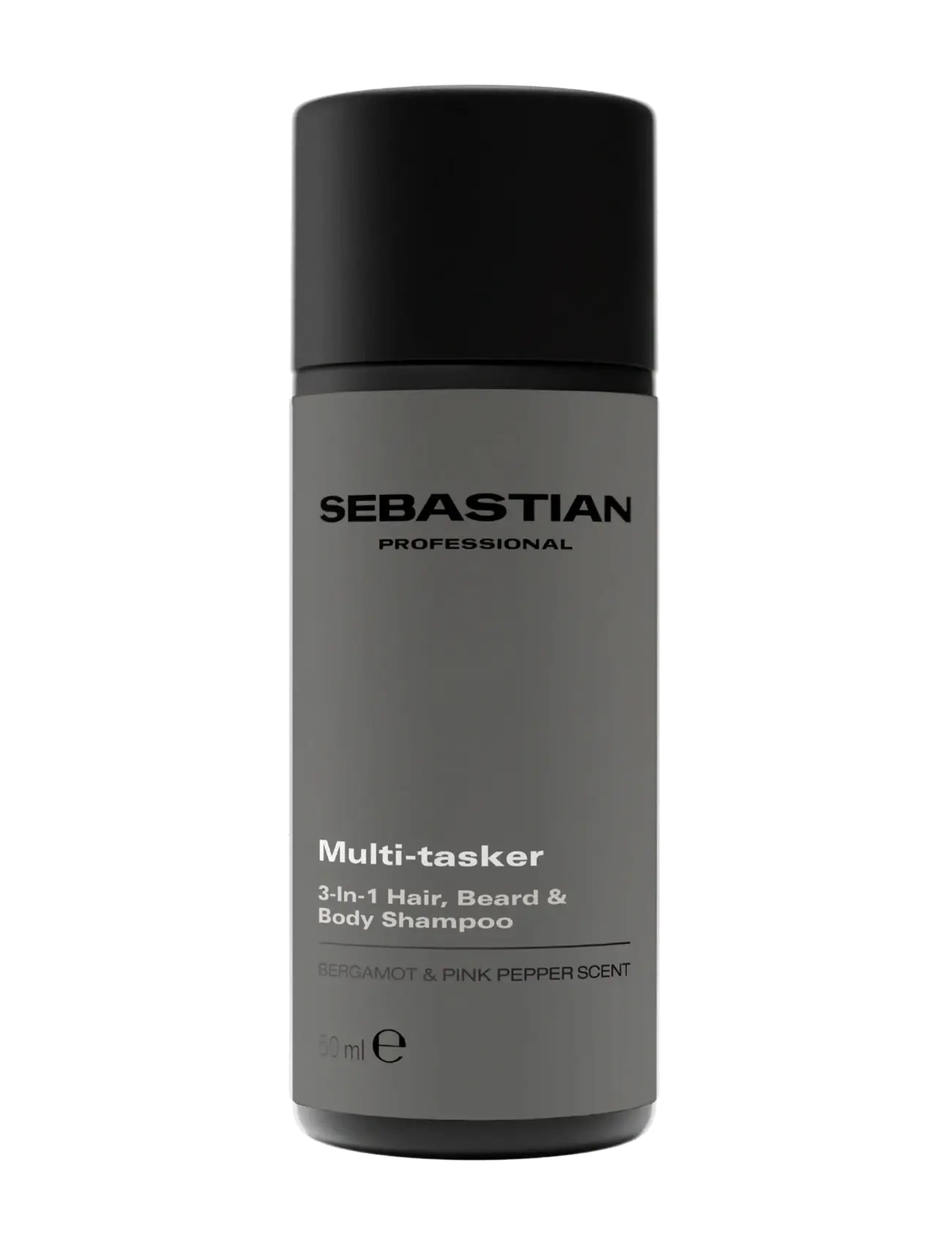 Sebastian Professional Multitasker For Men 3-In-1 Hair, Beard And Body Shampoo 50Ml, Shampoo, Nude, Str: 50 ML