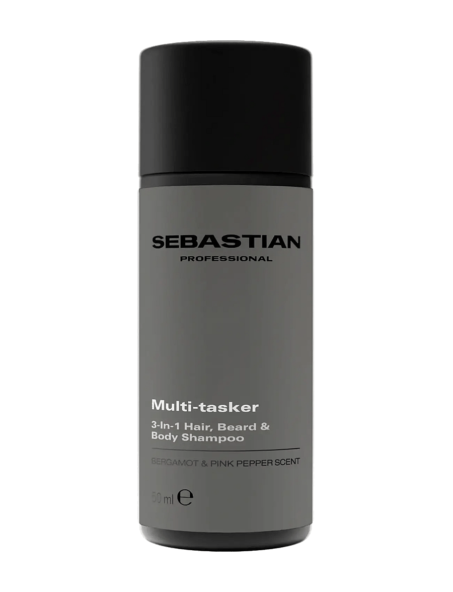 Sebastian Professional - Sebastian Professional Multitasker for Men 3-in-1 Hair, Beard and Body Shampoo 50ml - shampoo - no color - 1