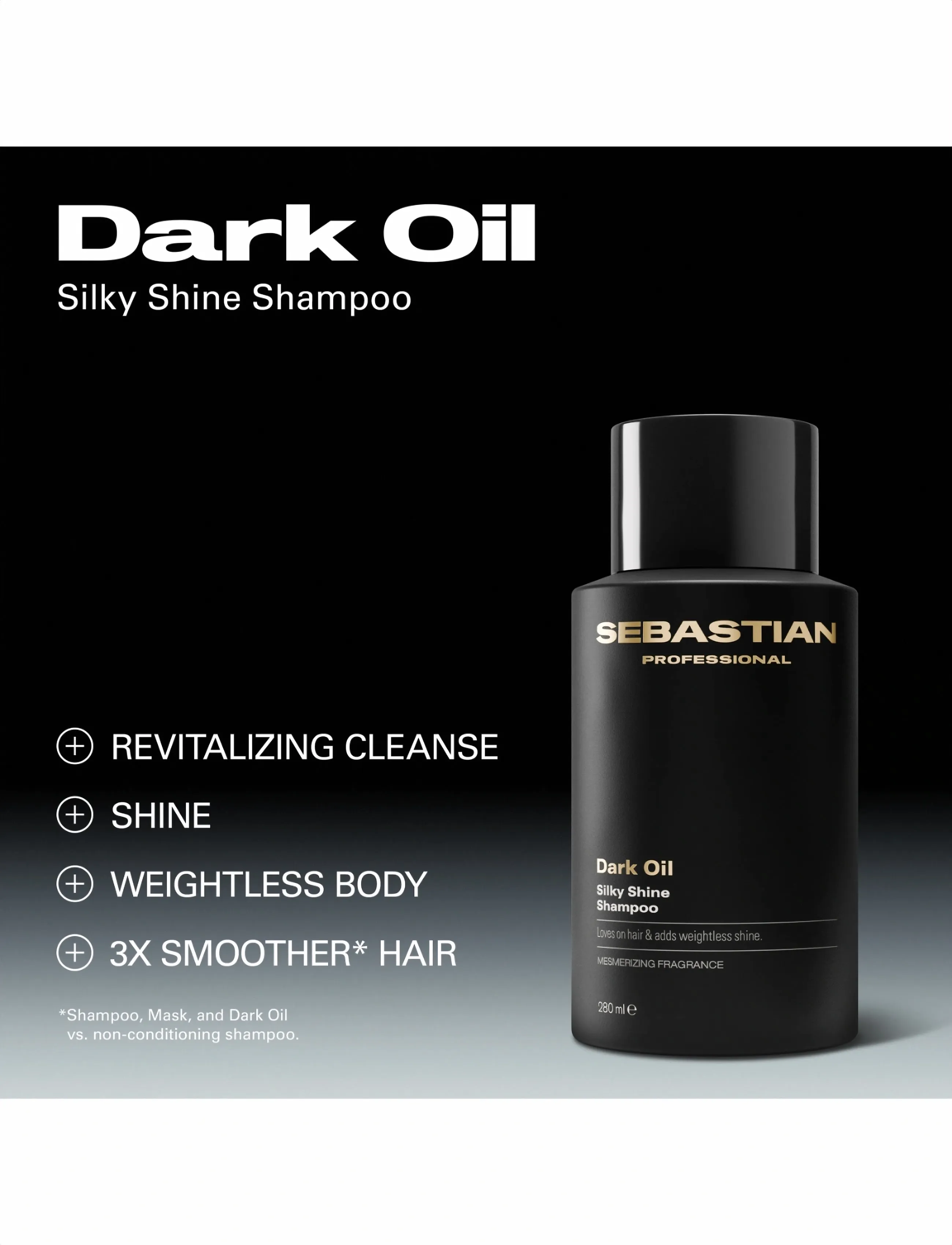 Sebastian Professional - Sebastian Professional DarkOil Smooth and Shine Shampoo 280ml - hårpleje - no color - 2