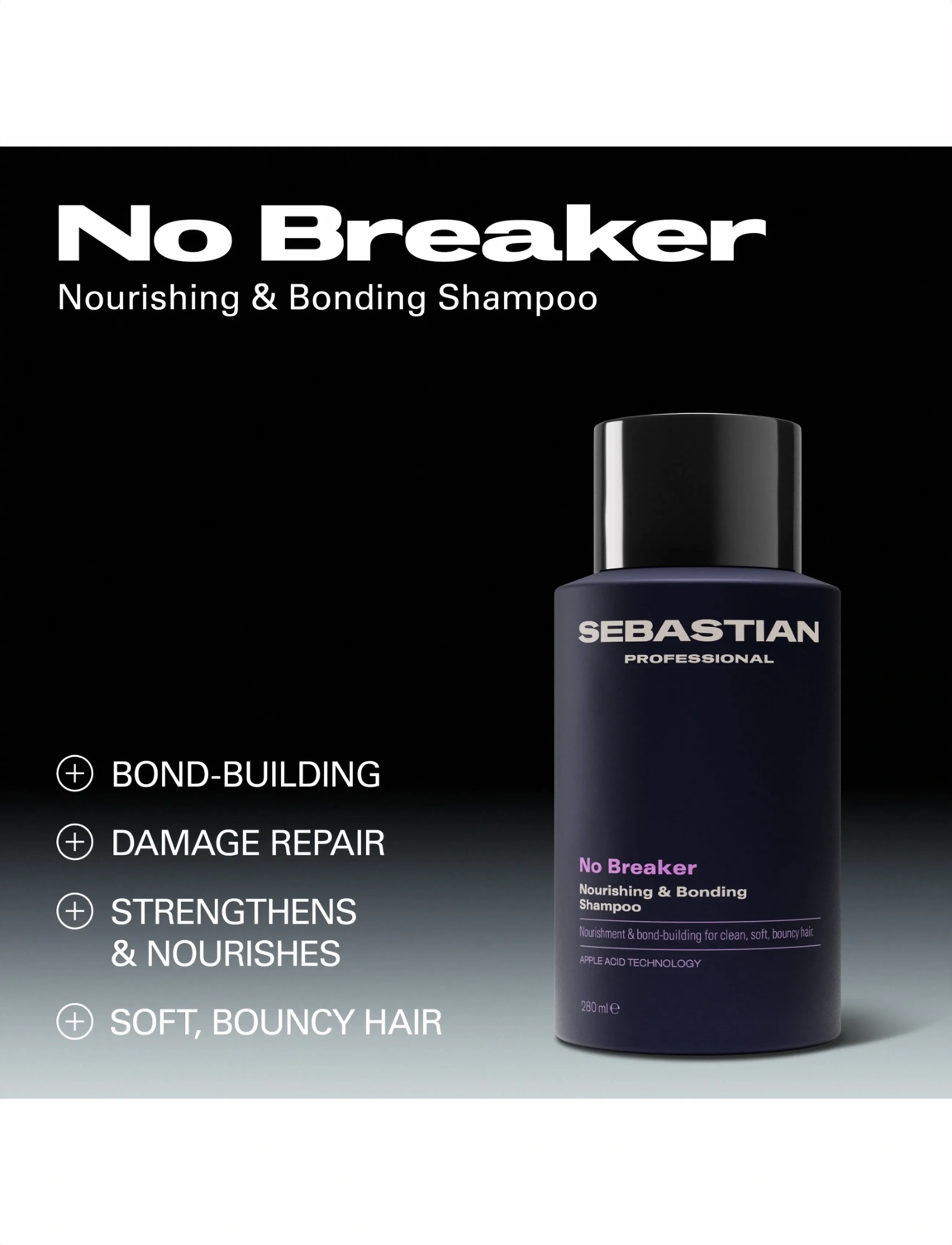 Sebastian Professional - Sebastian Professional No.Breaker Nourishing & Bonding Shampoo 280ml - hårpleje - no color - 2