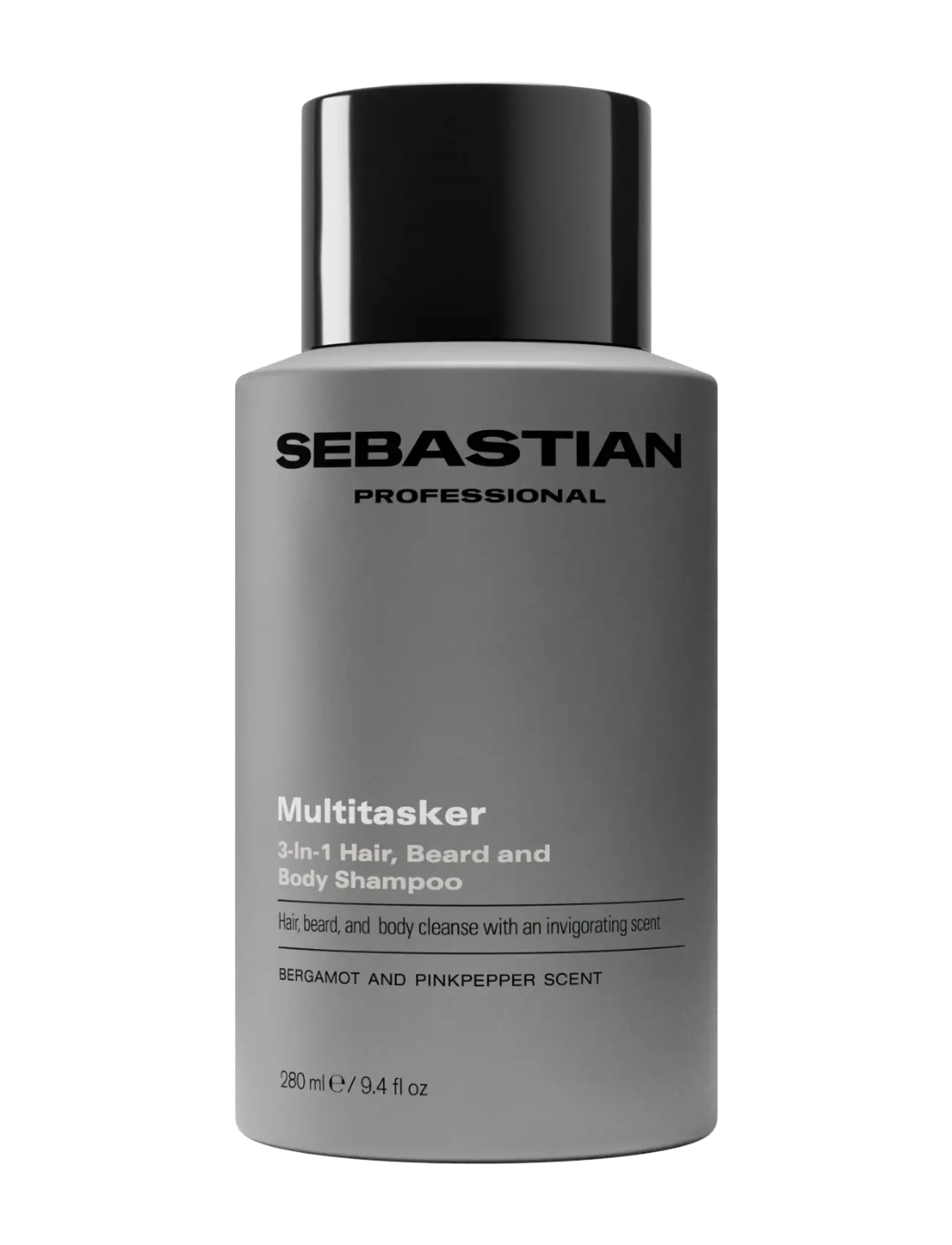 Sebastian Professional Multitasker For Men 3-In-1 Hair, Beard And Body Shampoo 280Ml, Shampoo, Nude, Str: 280 ML