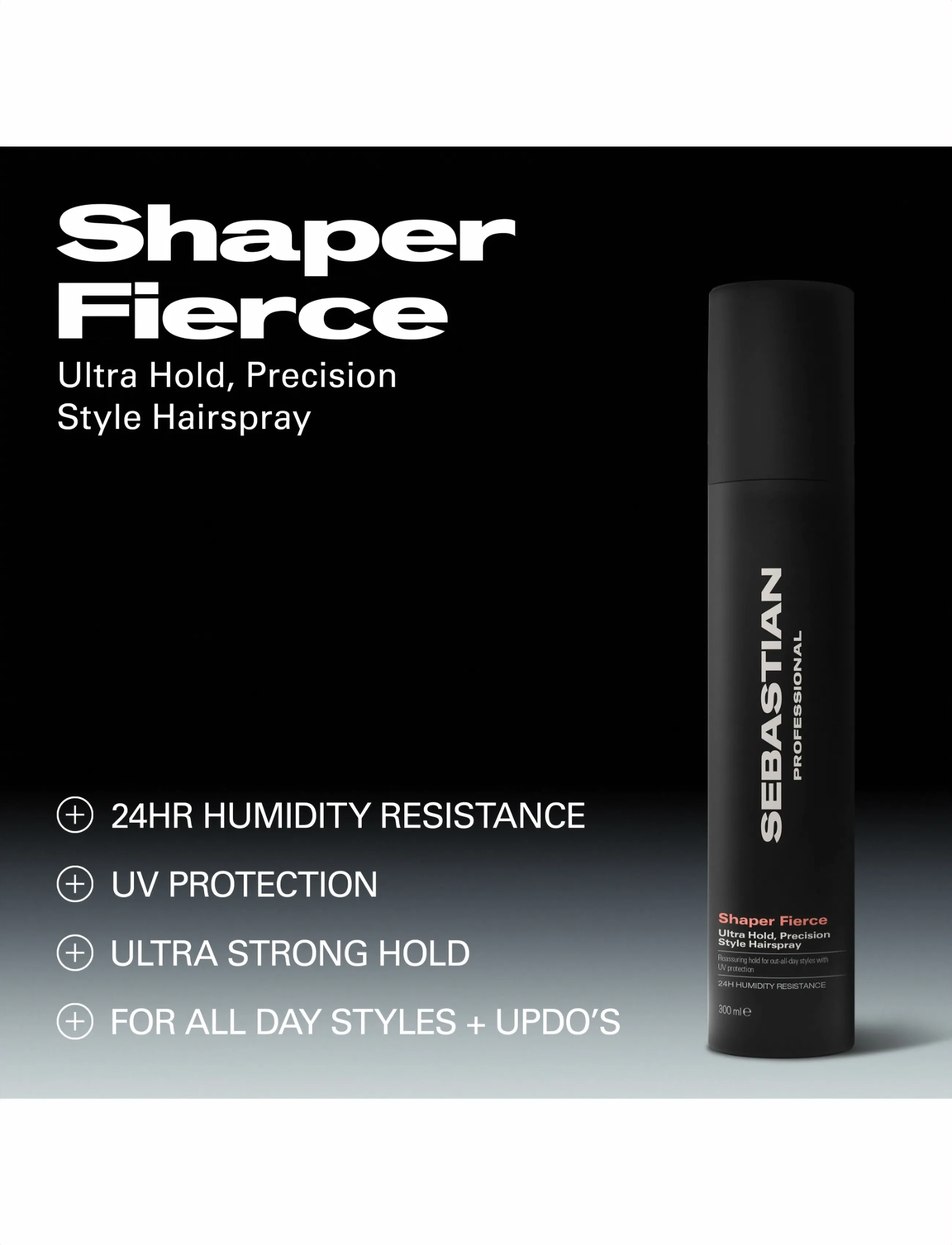 Sebastian Professional - Sebastian Professional Shaper Fierce Max Hold and Mold Styling Spray 300ml - hårspray - no color - 2